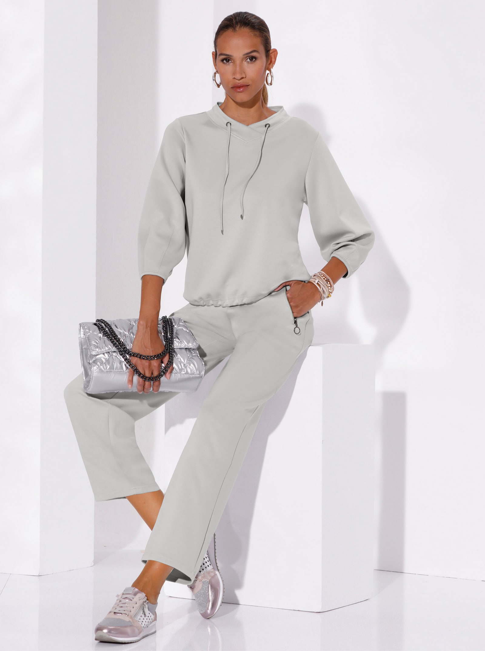 Culotte im herrlich weichen Modal-Mix - hellgrau