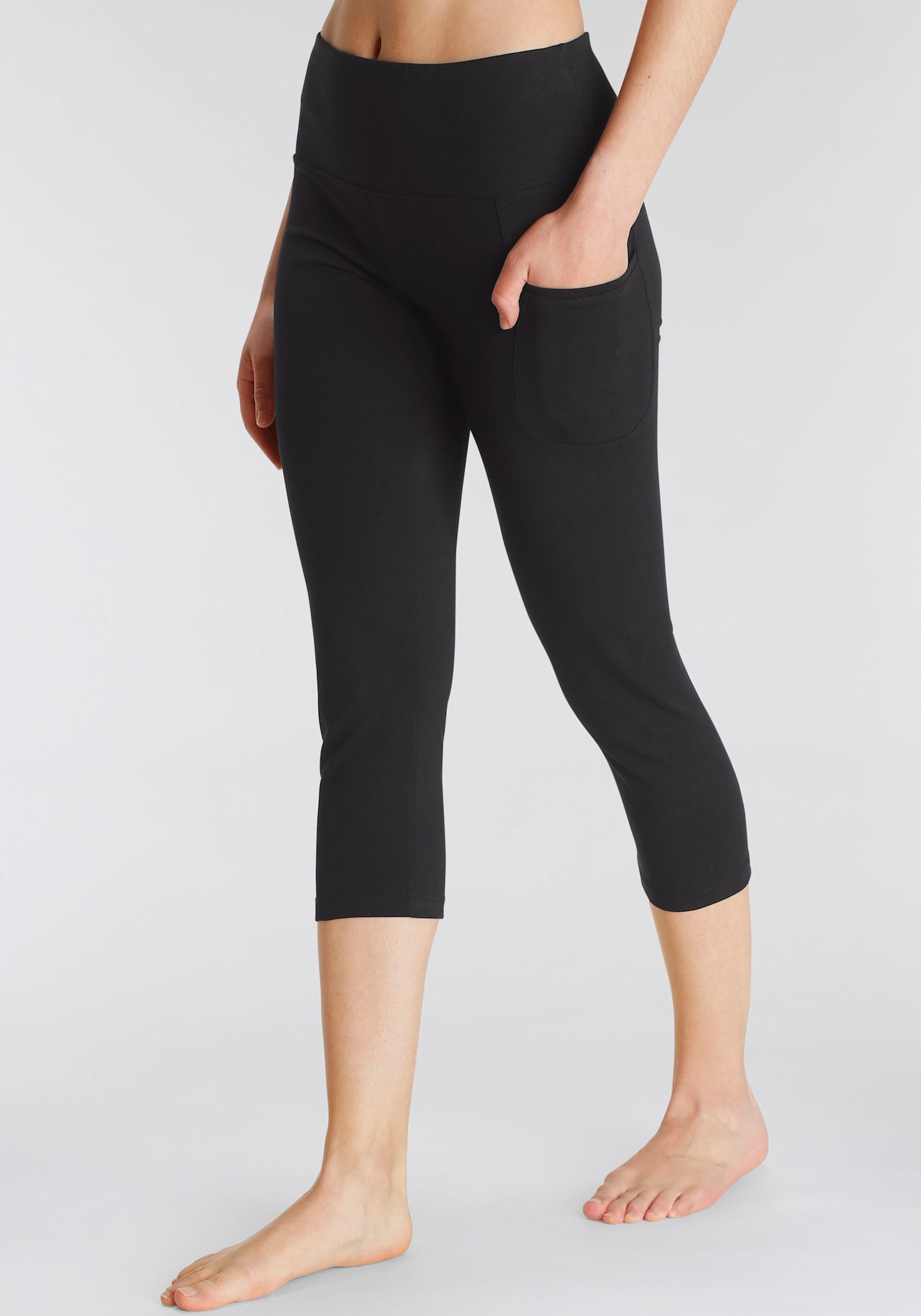 LASCANA ACTIVE 3/4-Leggings - schwarz