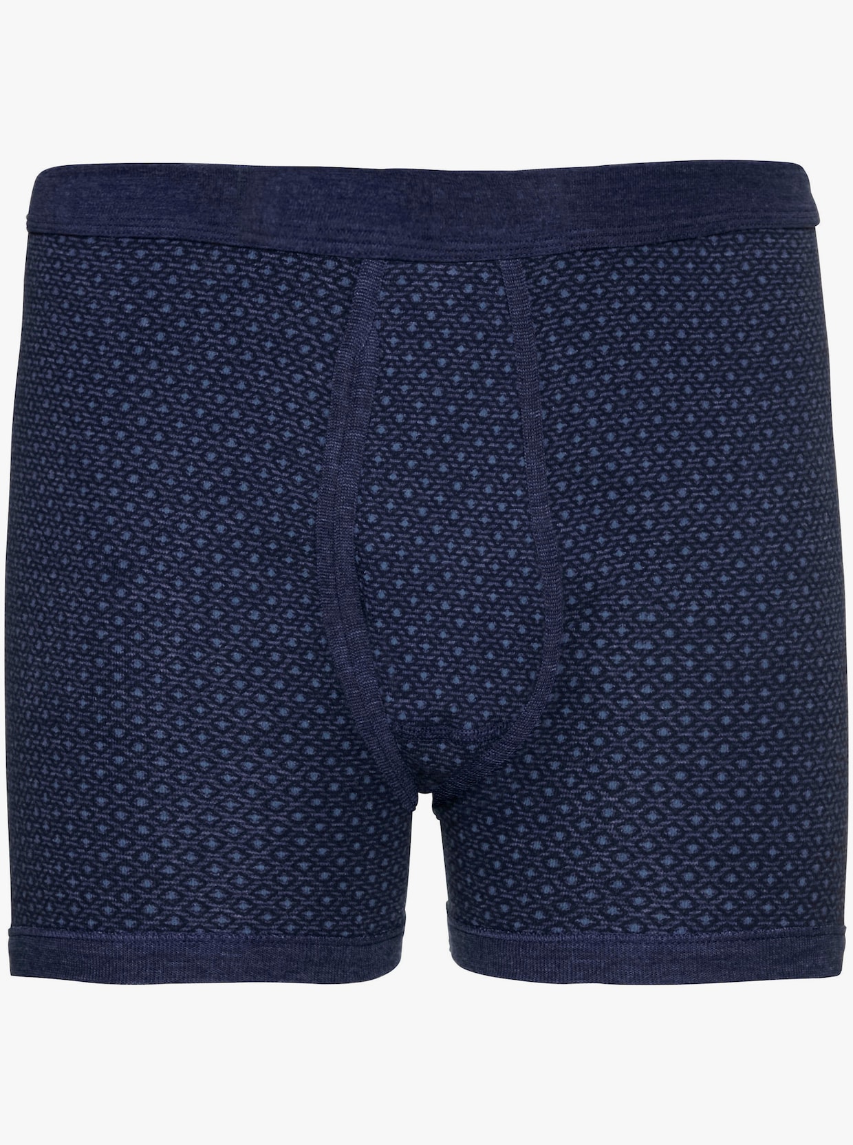 Broek kort - donkerblauw geprint