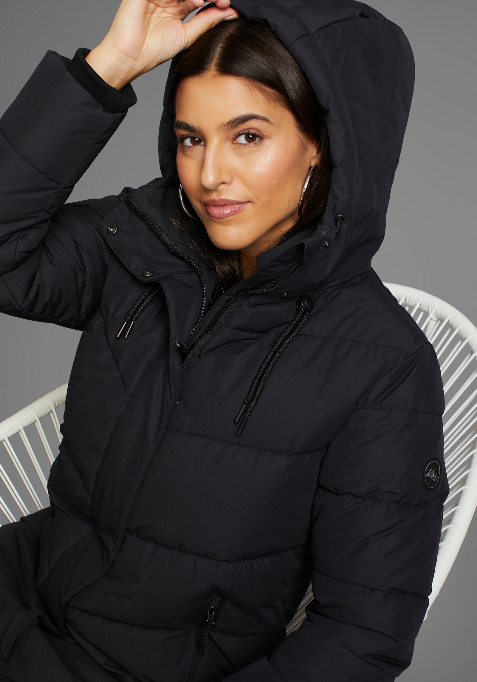 Polarino Steppmantel - schwarz