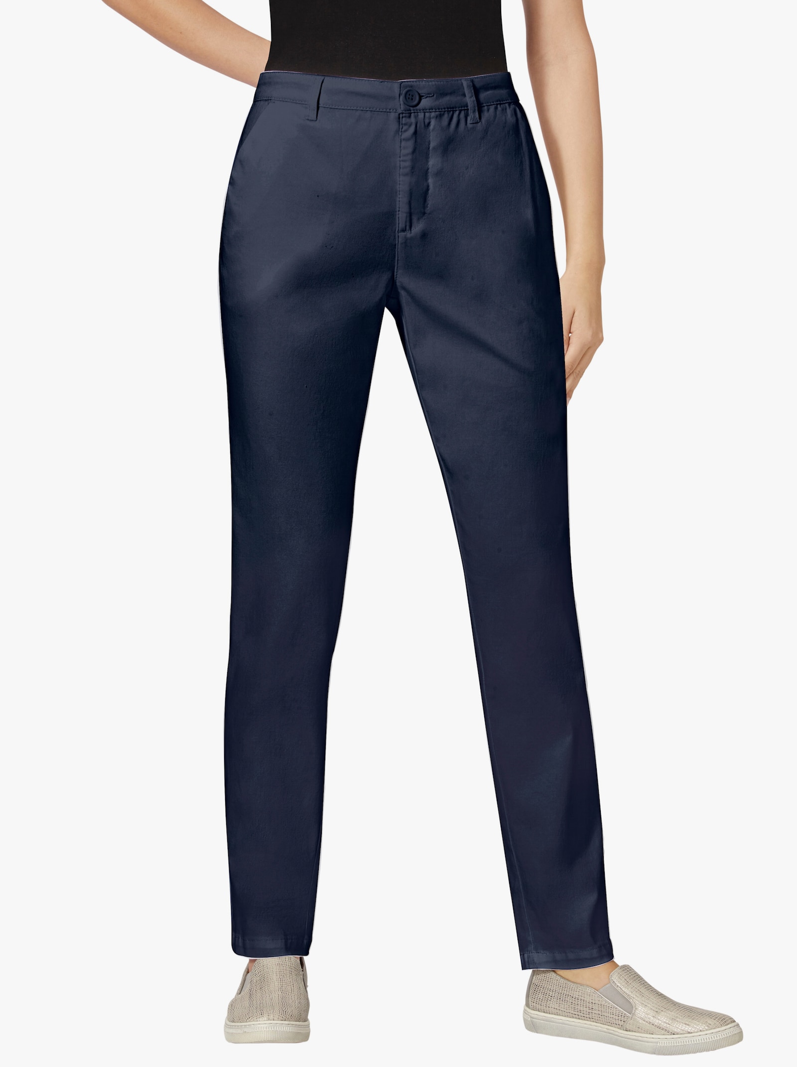 Pantalon boyfriend à passants - marine