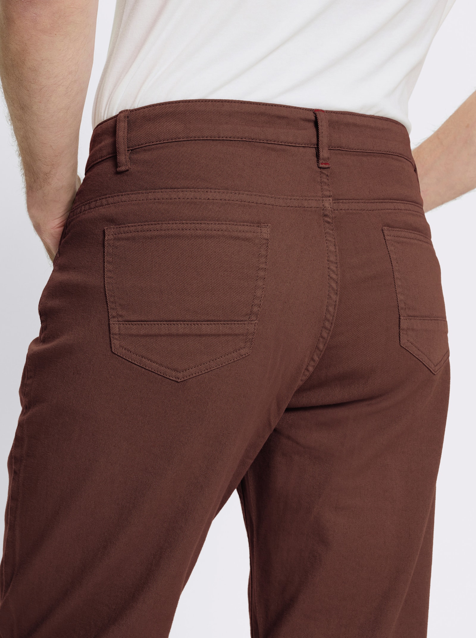 Marco Donati 5-Pocket-Hose mit Stretch-Anteil - schoko