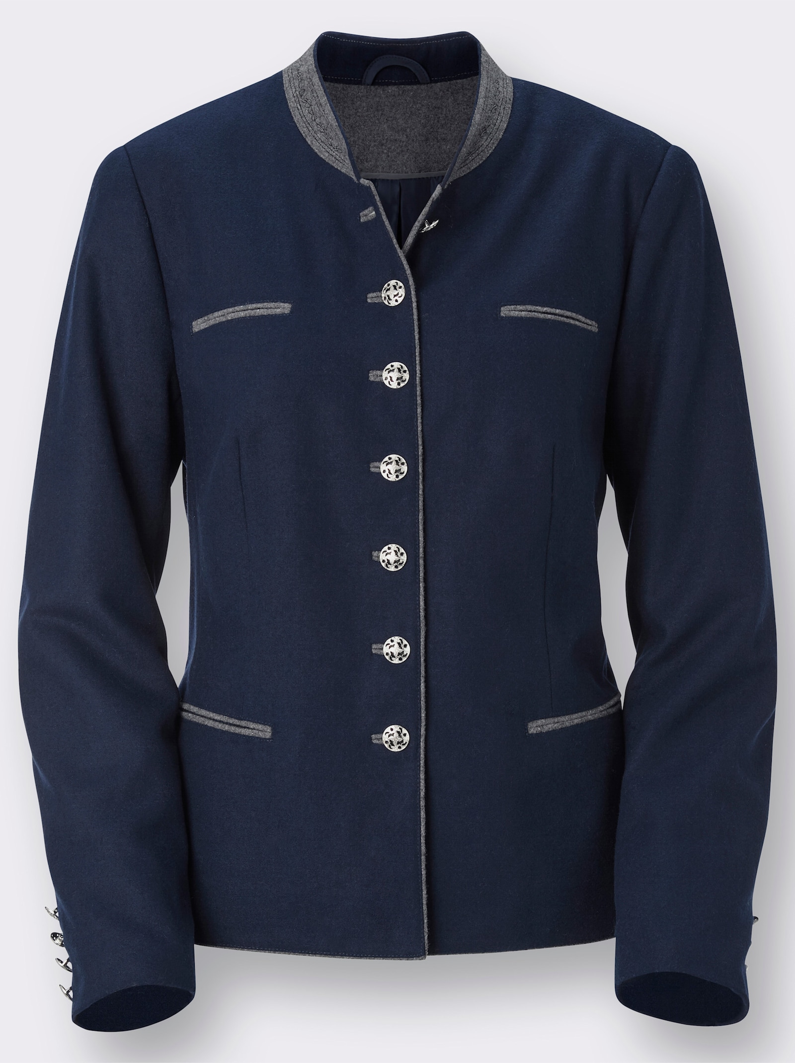 Kurzblazer im Janker-Stil - marine