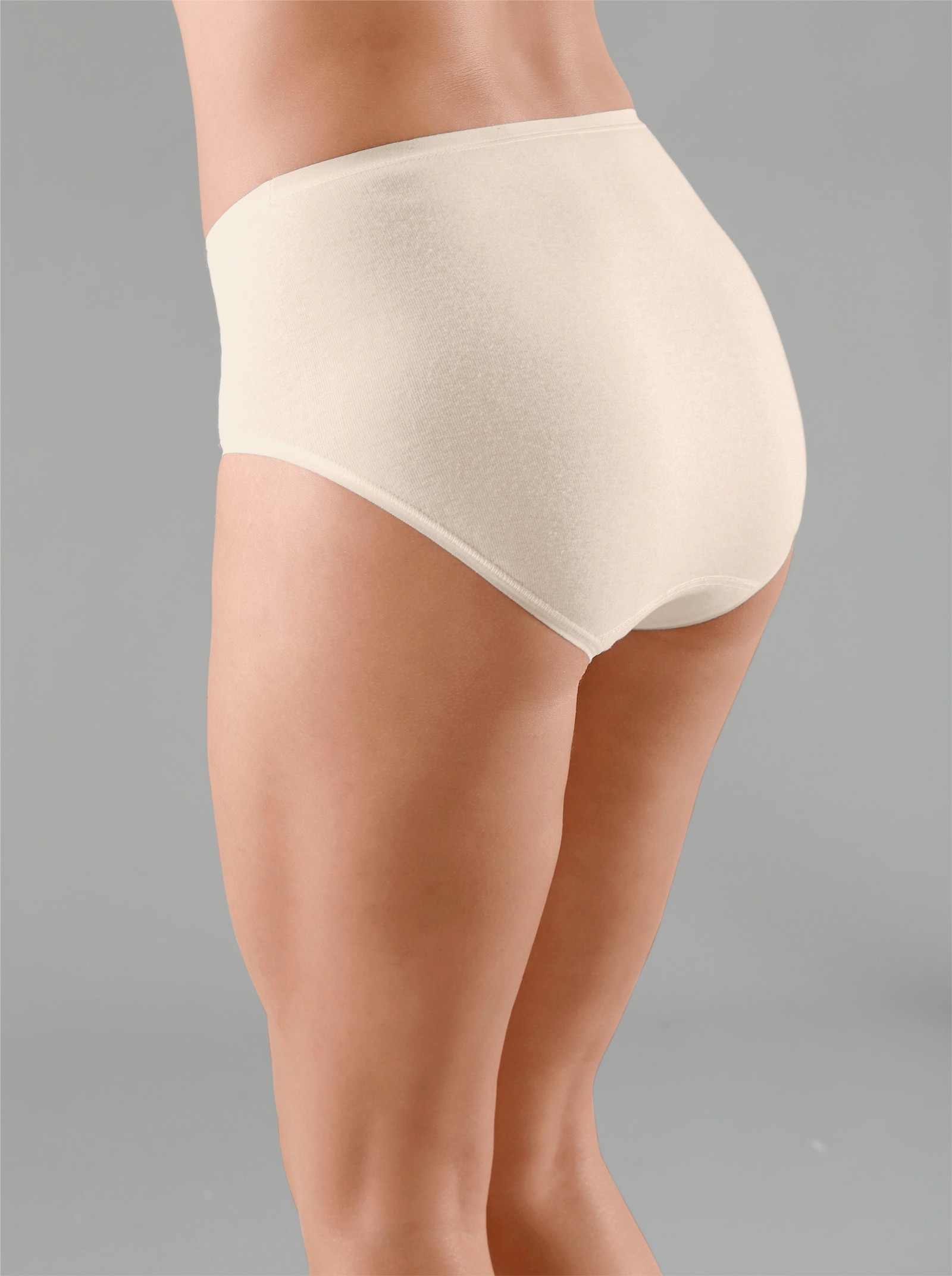 Slip aus Bio-Baumwolle - 1x weiß + 2x champagner + 2x schwarz