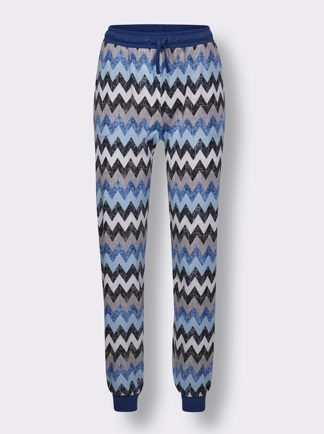 wäschepur Pyjama - koningsblauw/zwart bedrukt