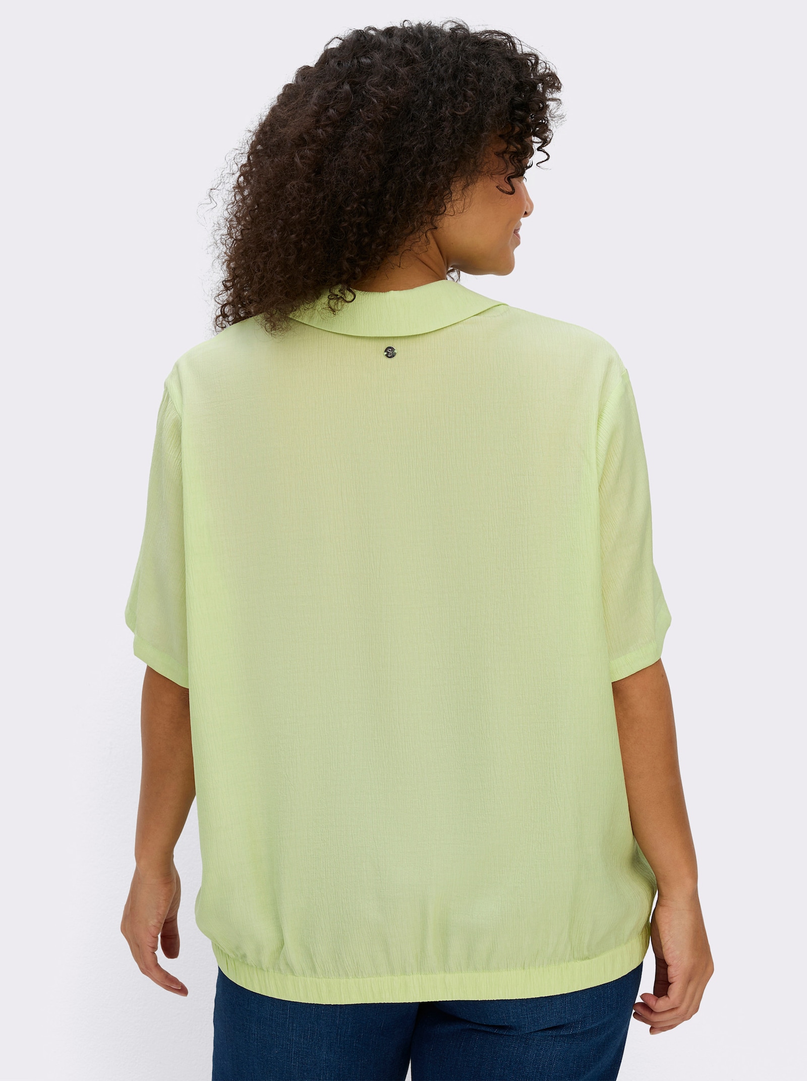 sheego Tunika mit raffiniertem Bund - pistazie