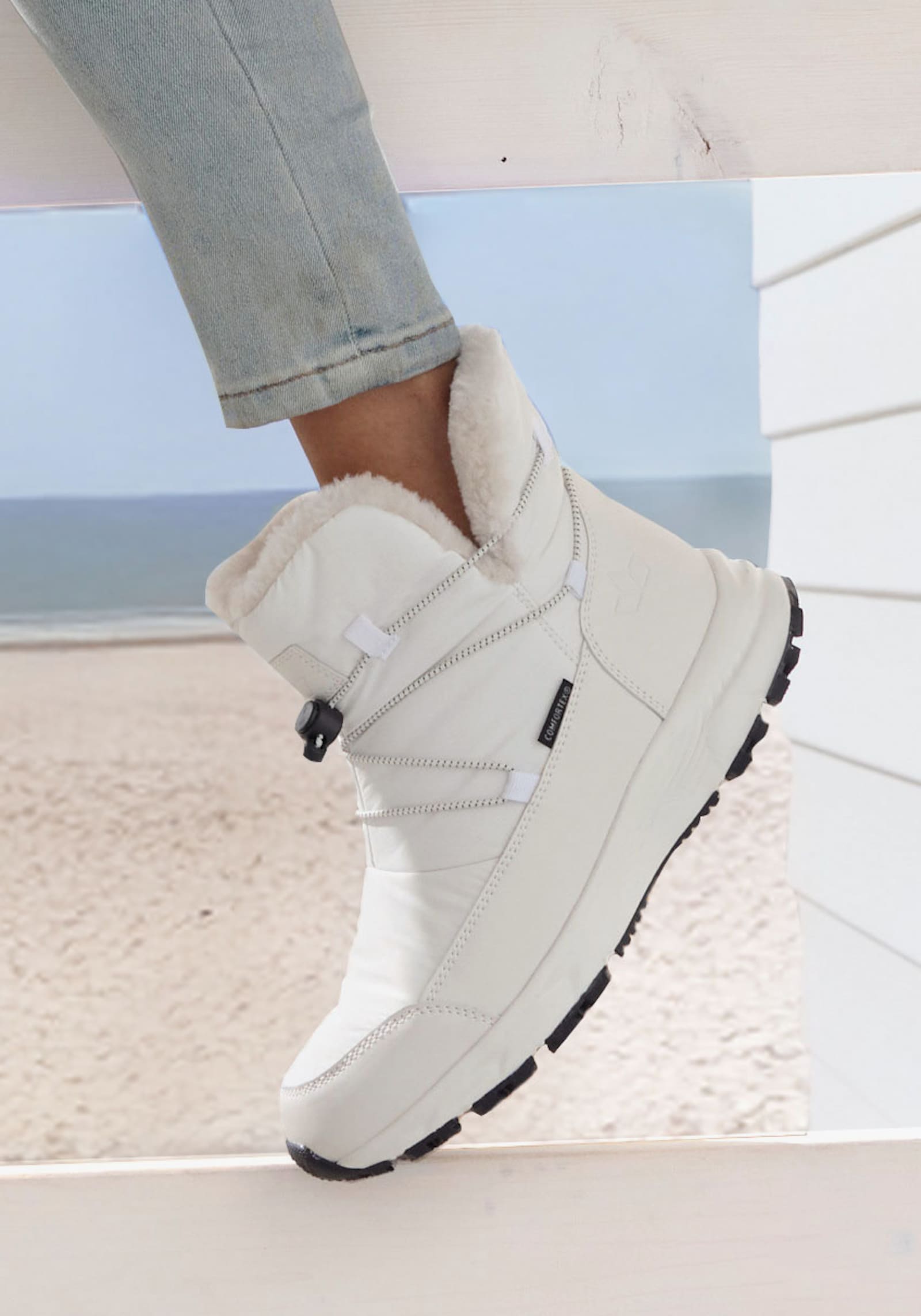 LASCANA Stiefelette - weiß