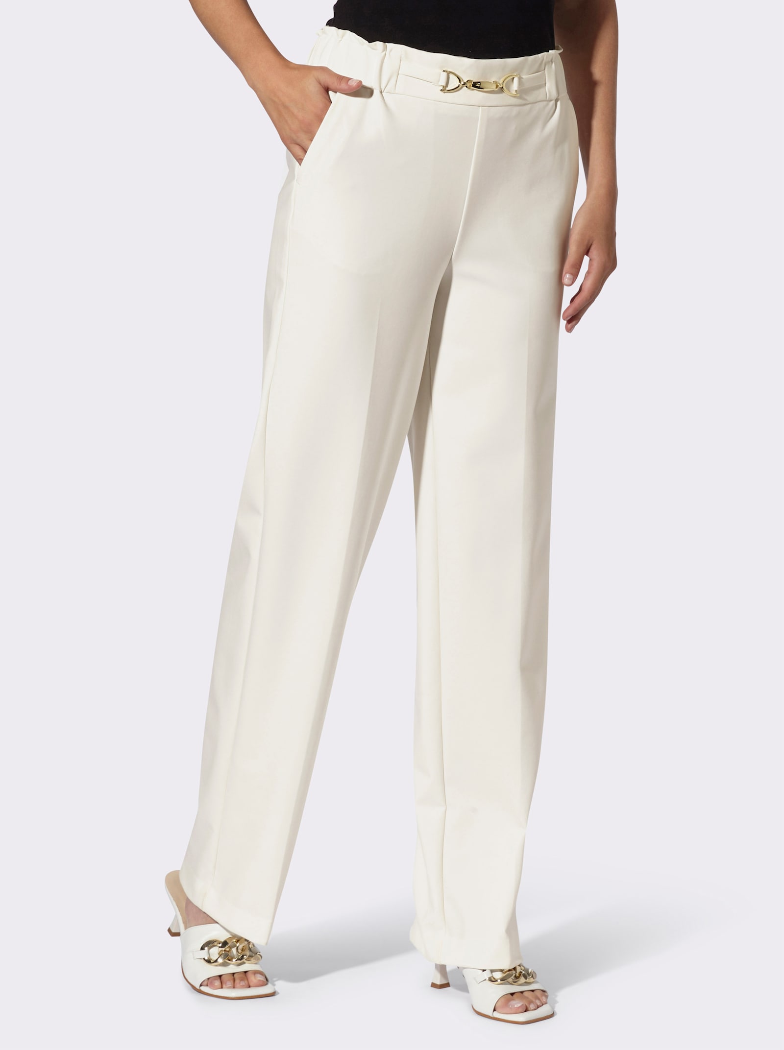 heine Schlupfhose mit Schmuckschließe - ecru