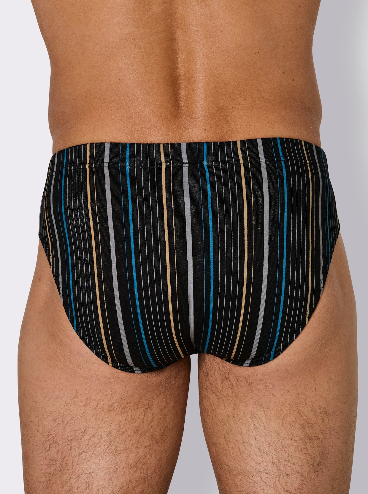 wäschepur men Slip - zwart + zwart gestreept