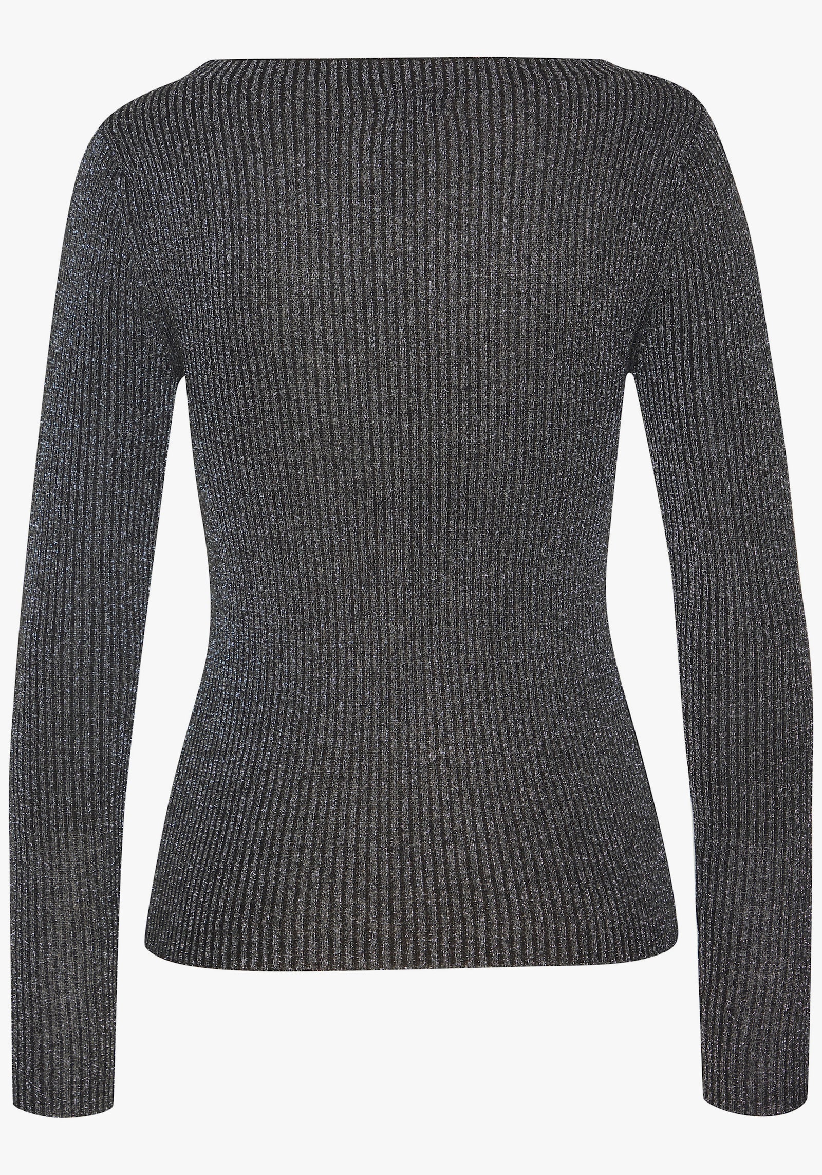 LASCANA Strickpullover - schwarz-silberfarben