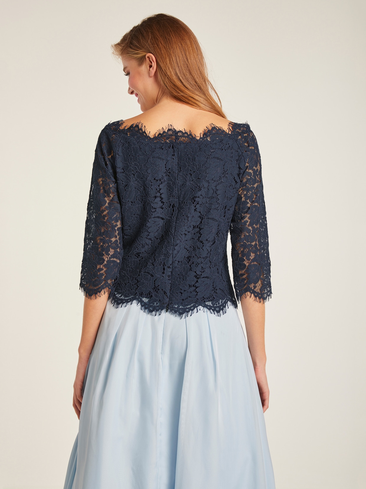 heine Kanten blouse - nachtblauw