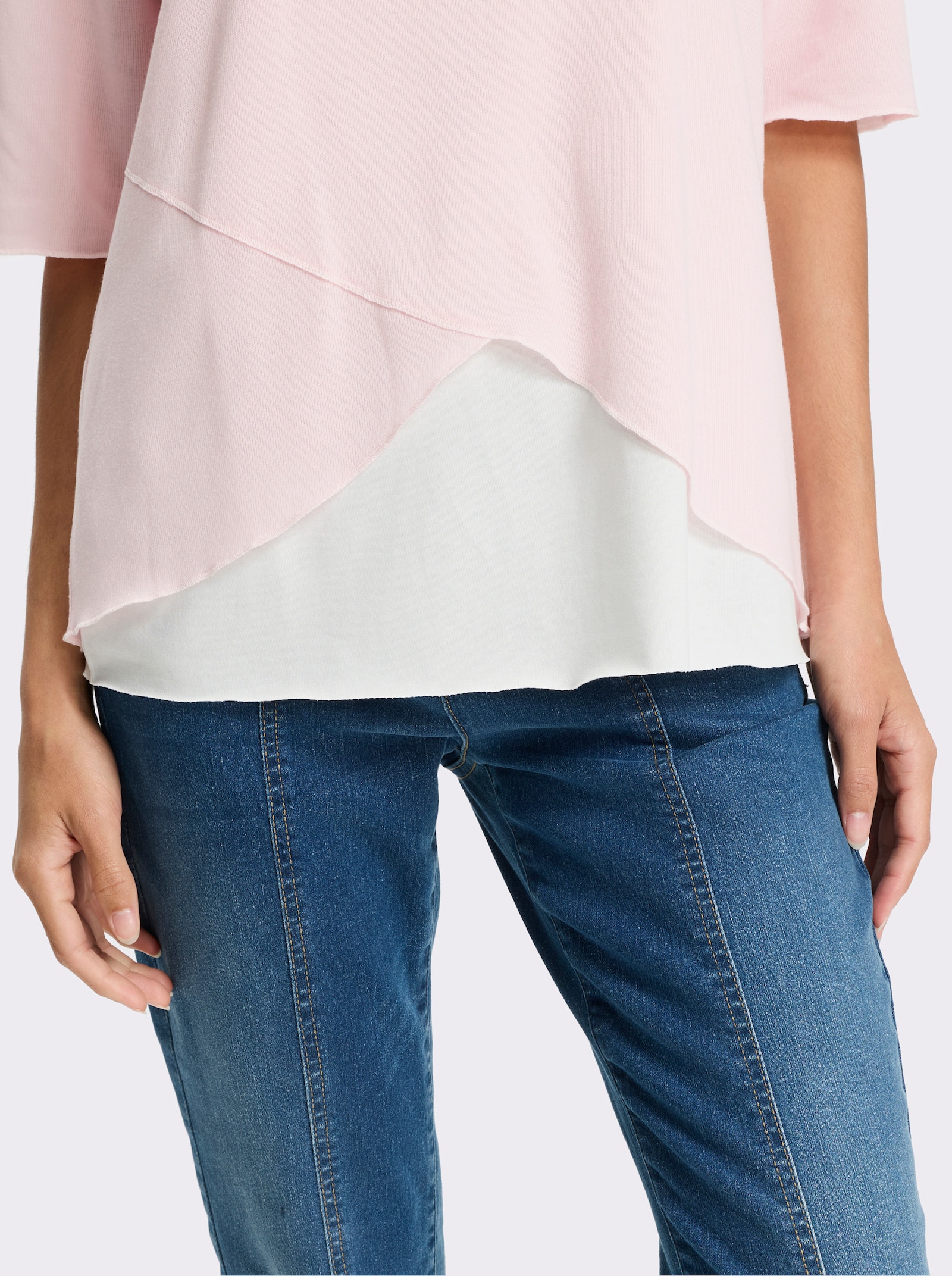 heine 2-in-1-Shirt im Oversize-Schnitt - hellrosé