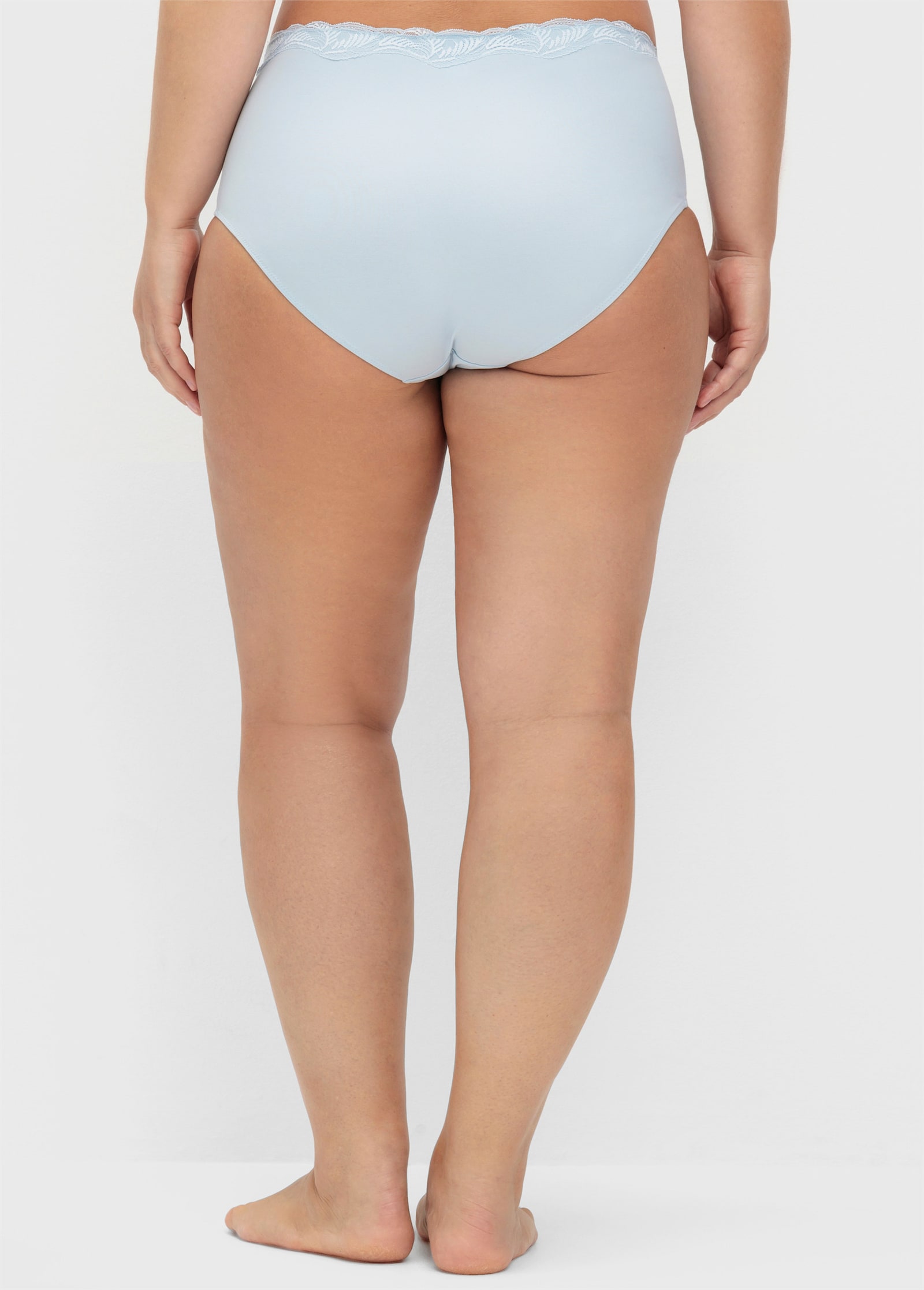 sheego Slip met kanten rand, in set van 2 - marine + lichtblauw