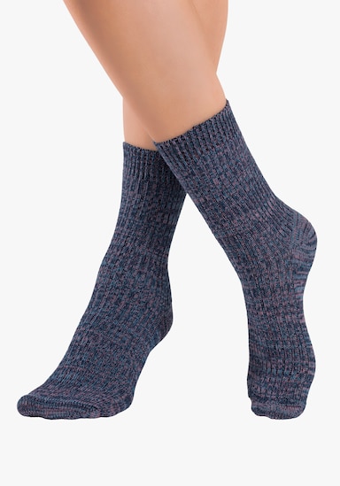 LASCANA Socken - 1x gelb-bunt, 1x grün-bunt, 1x rot-bunt, 1x blau-bunt, 1x hellbraun-bunt