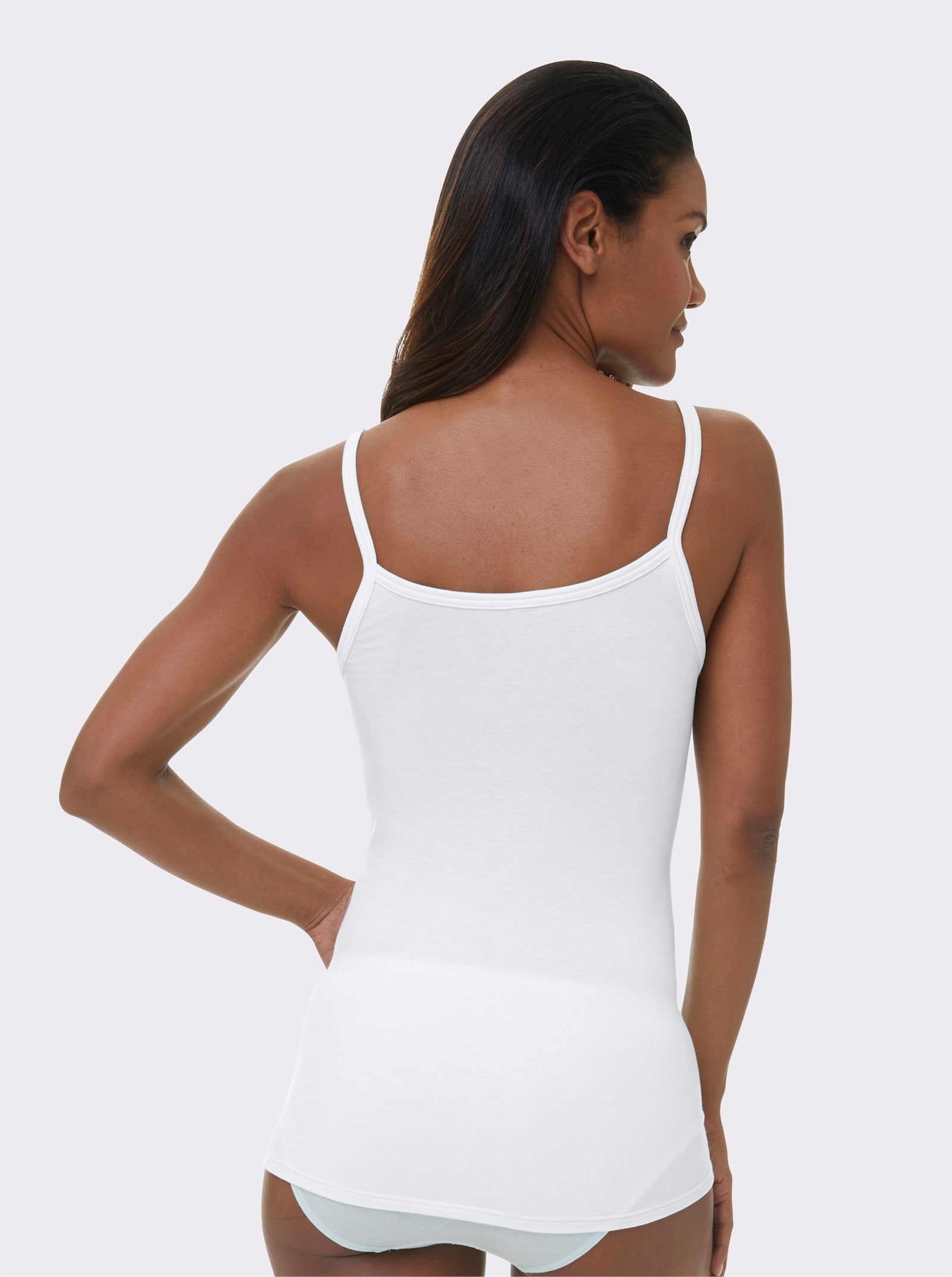 wäschepur Top-ramien.čipka - biela