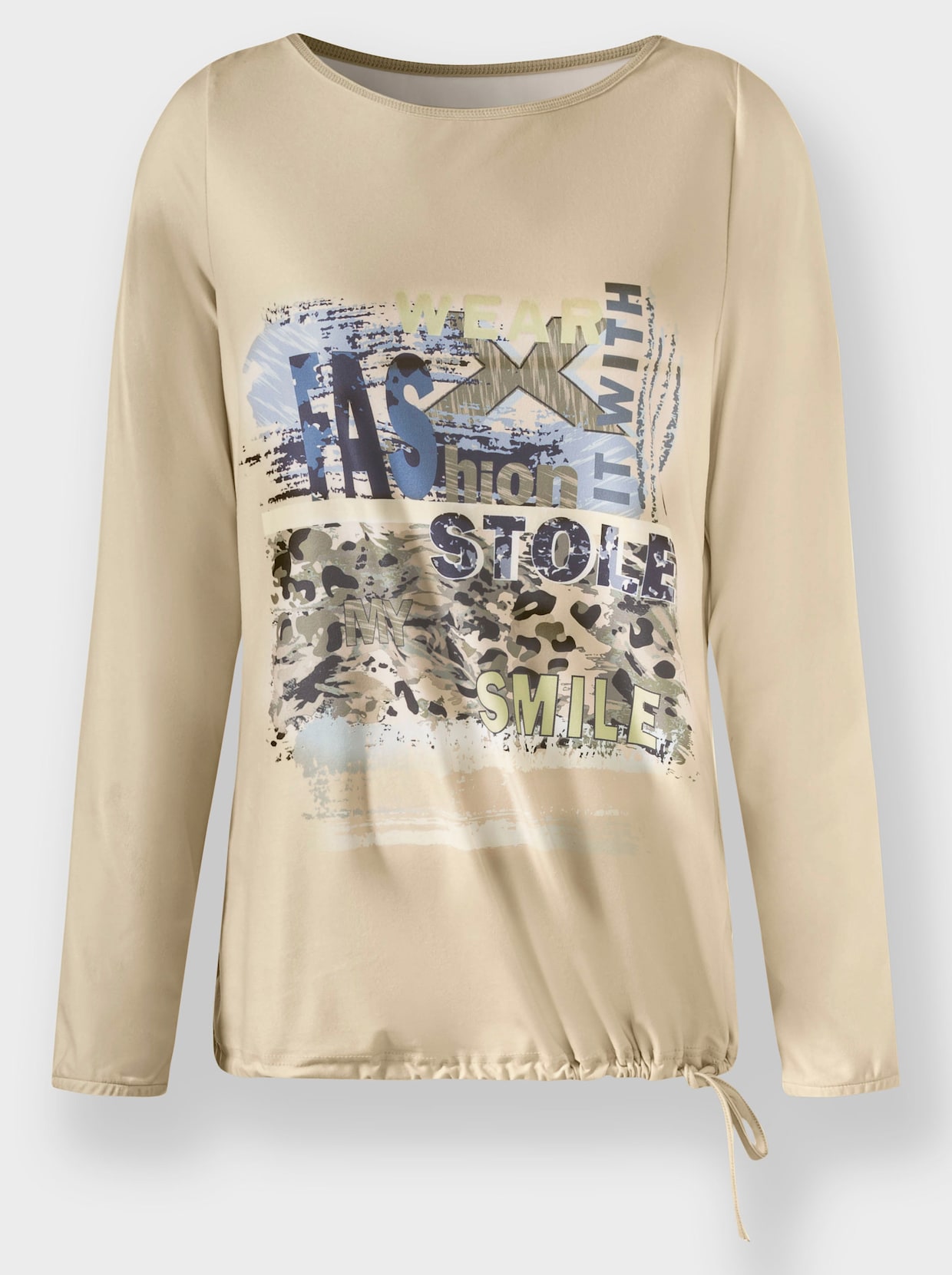 heine Shirt met lange mouwen - zand