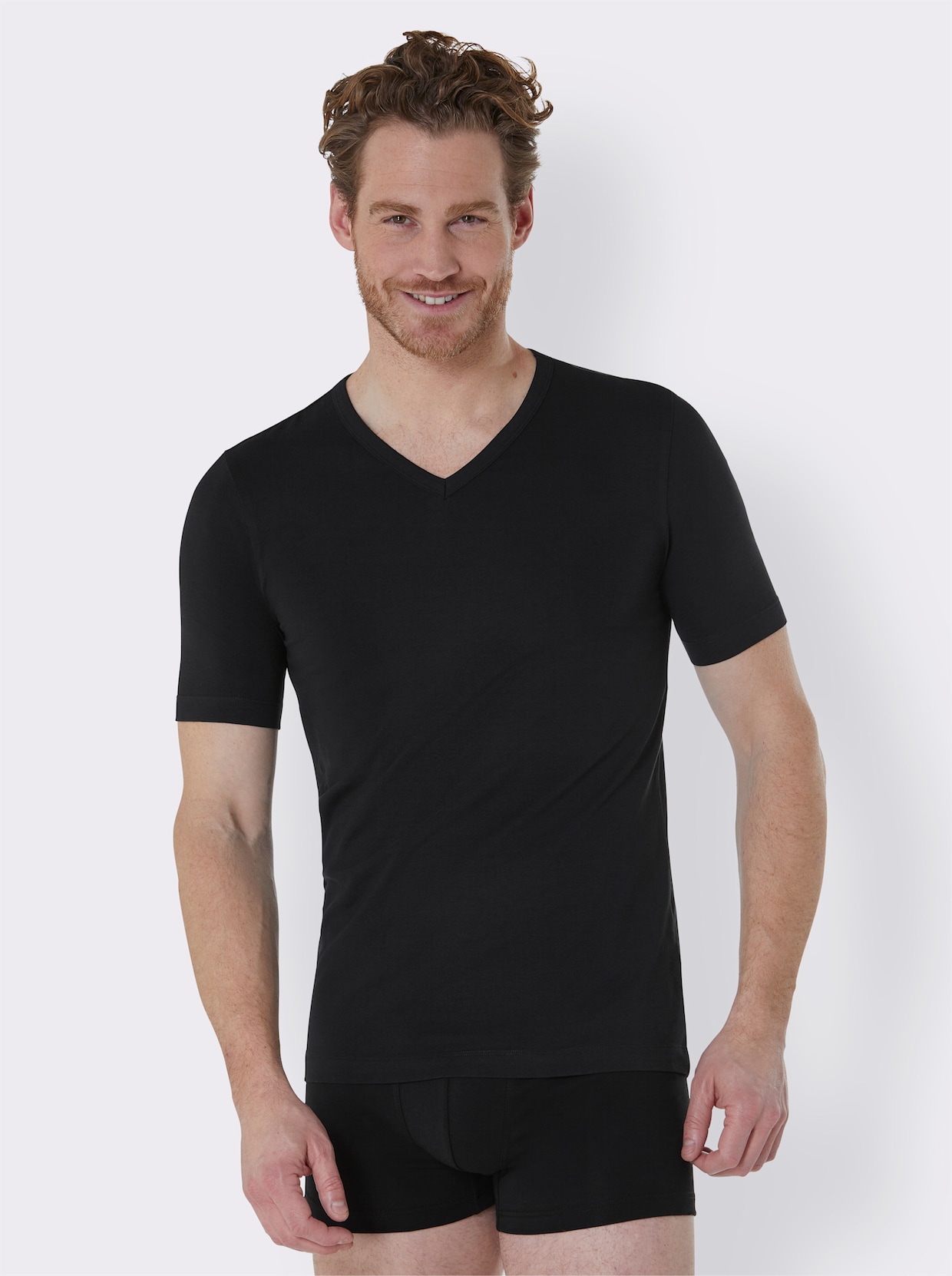 Schiesser Shirt - zwart