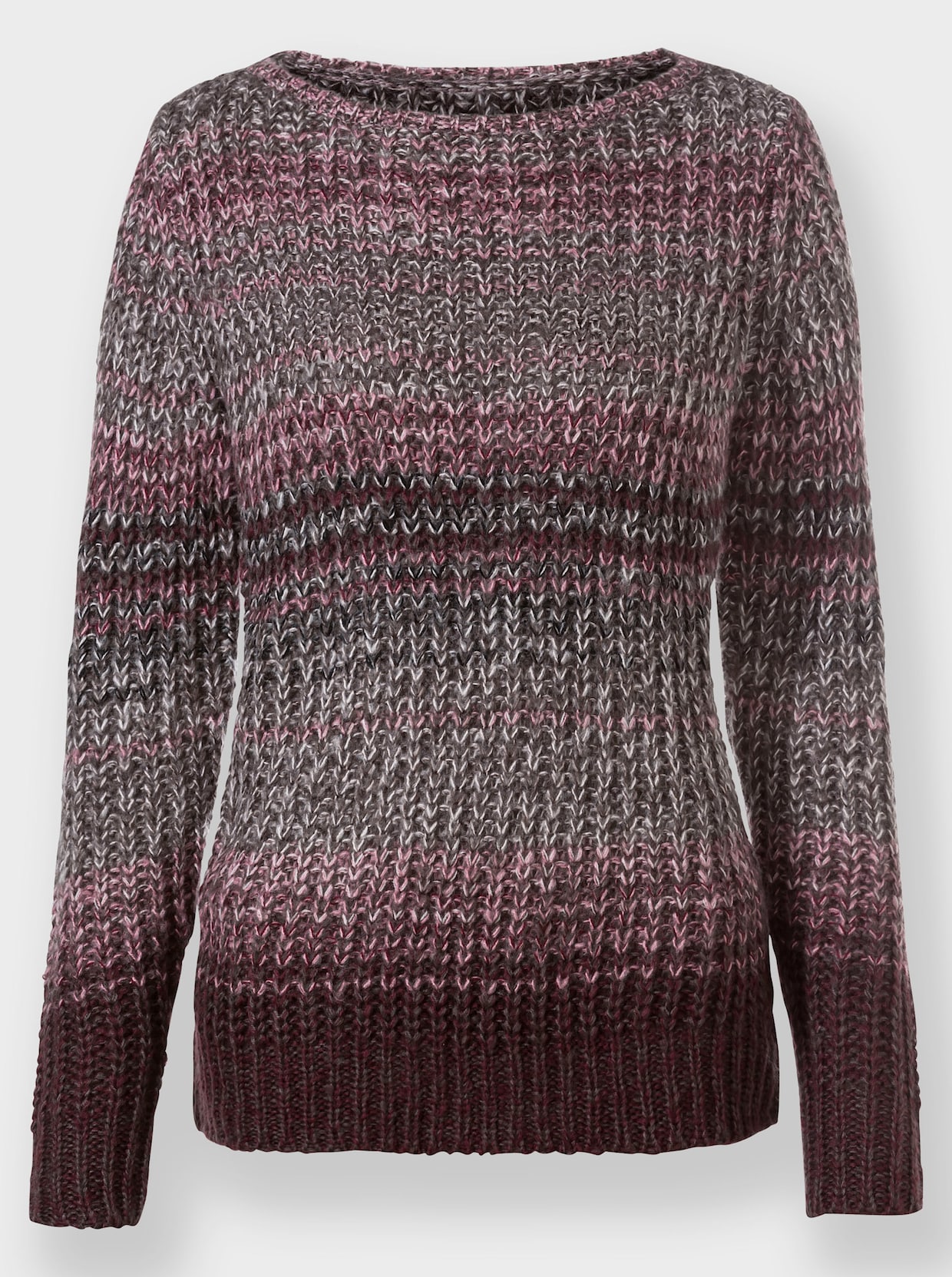 Pullover - burgund-gemustert