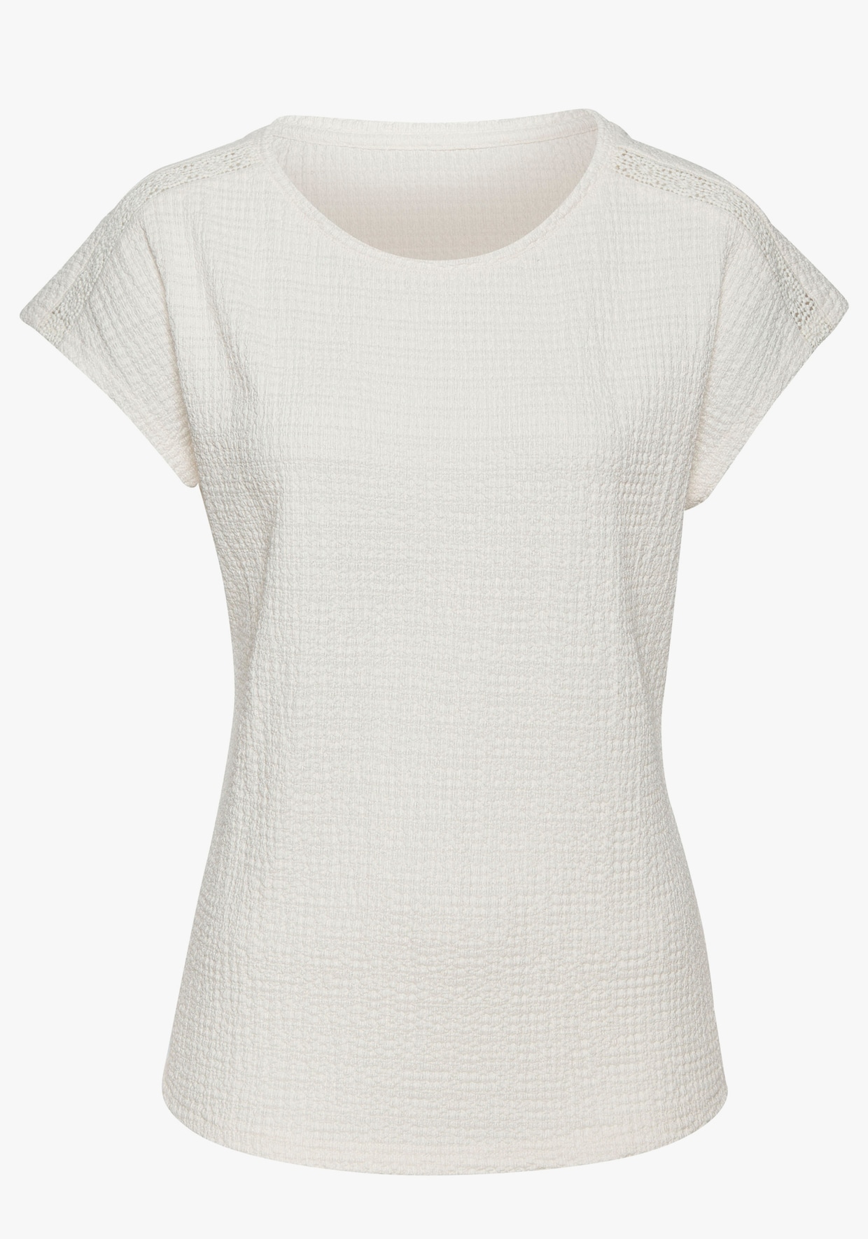 Vivance Shirt met ronde hals - peach, crème