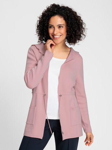 Kapuzenstrickjacke - hortensie