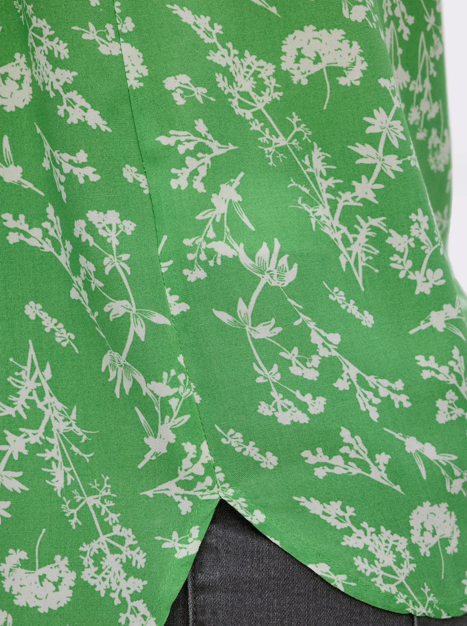 Blusentop aus reiner Viskose - apfel-ecru