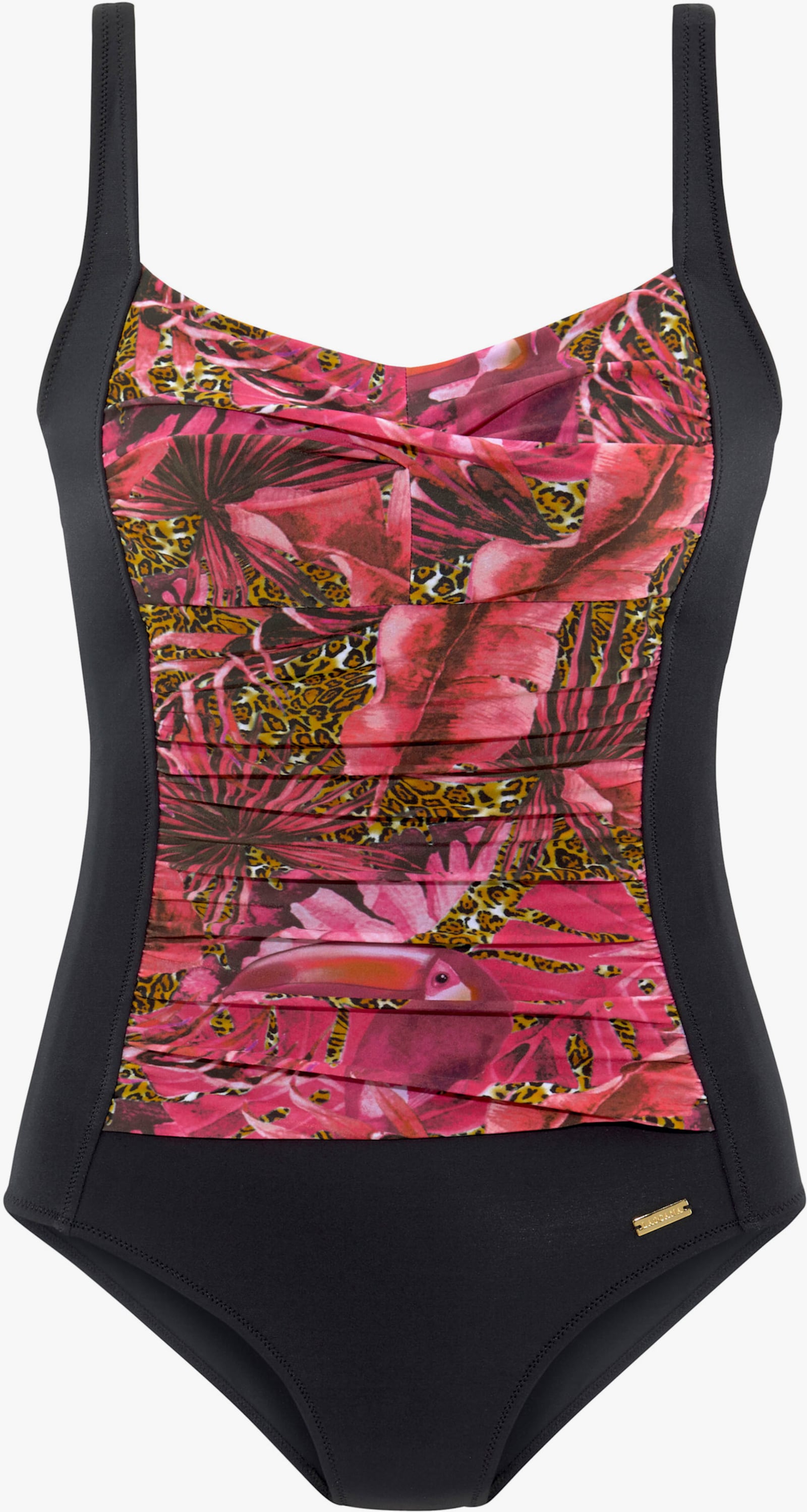 LASCANA Badeanzug - pink-bedruckt