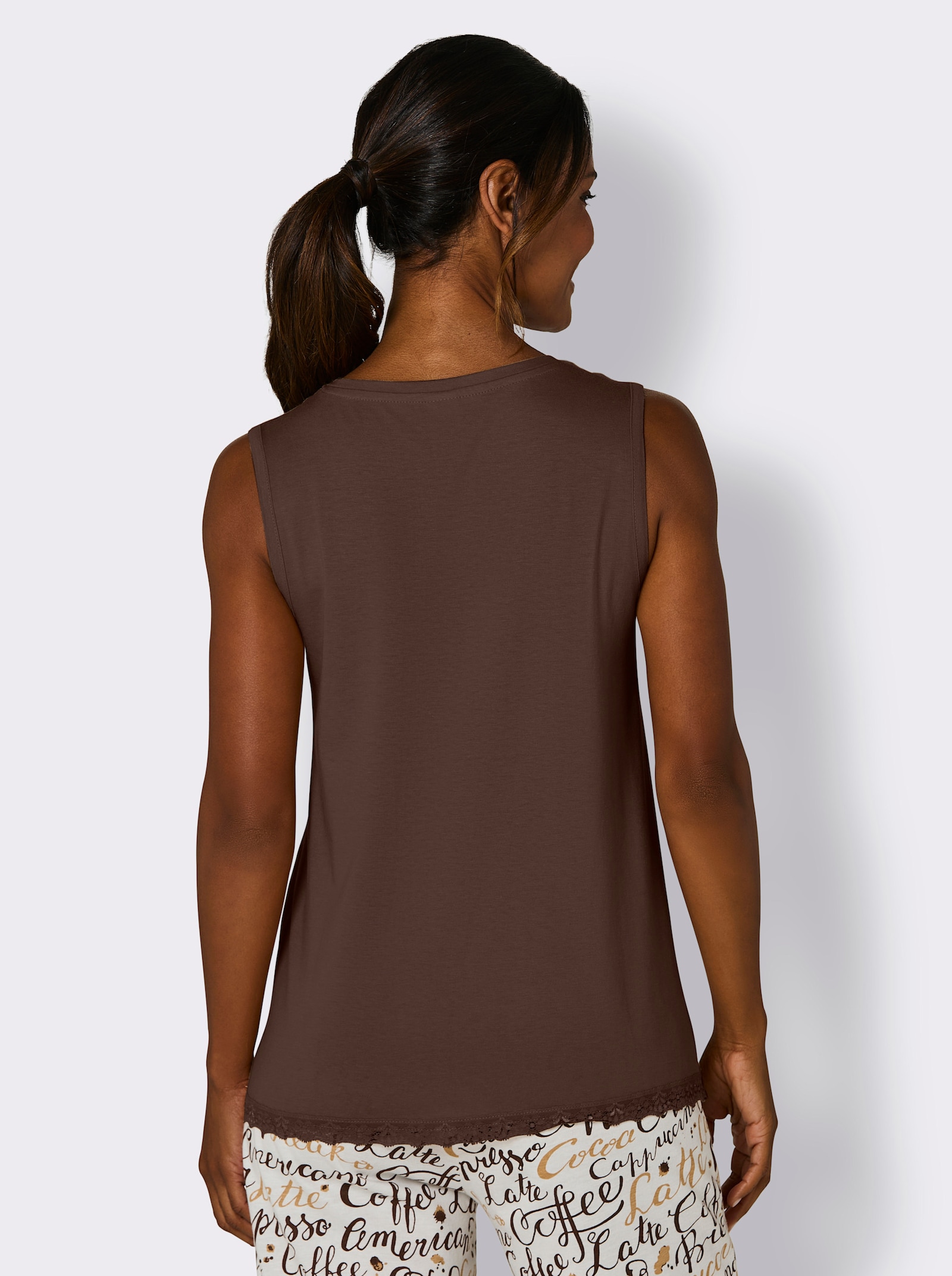 wäschepur Pyjama-Shirt - chocolade