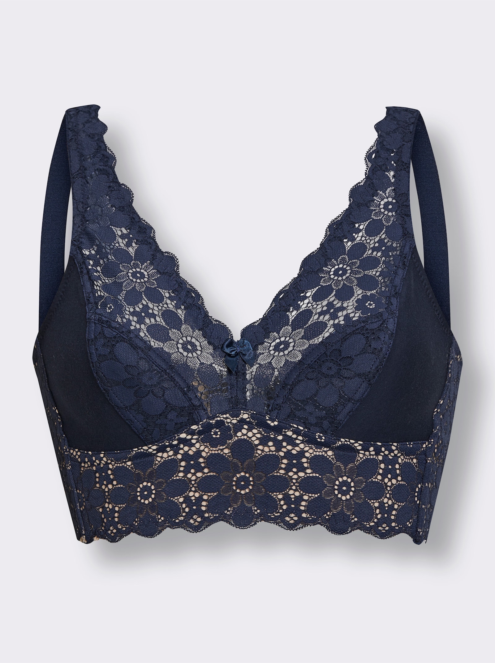 Miss Mary BH ohne Bügel mit elastischer Spitze - dunkelblau