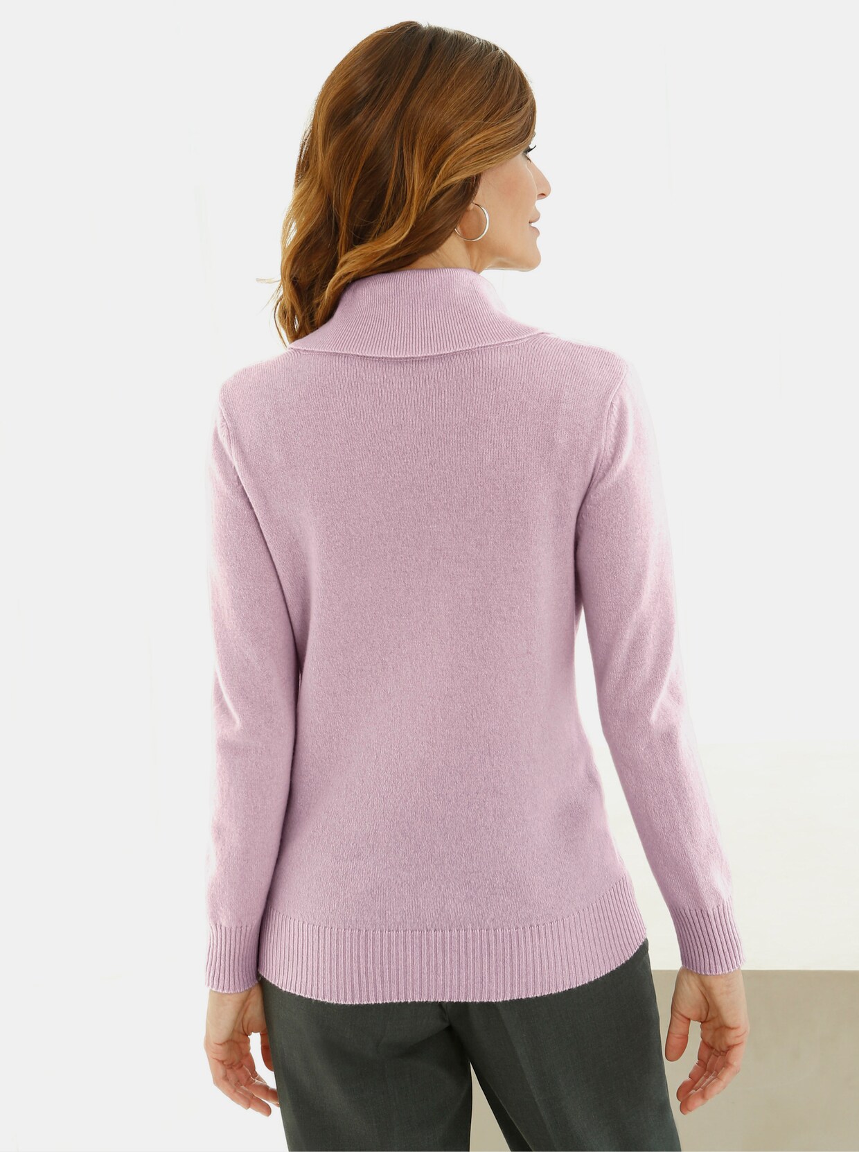 Kaschmirpullover - rosé-meliert
