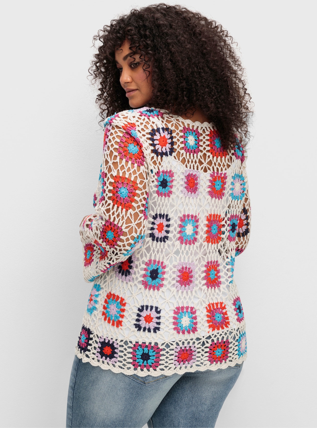 sheego by Joe Browns Tricotvest - offwhite