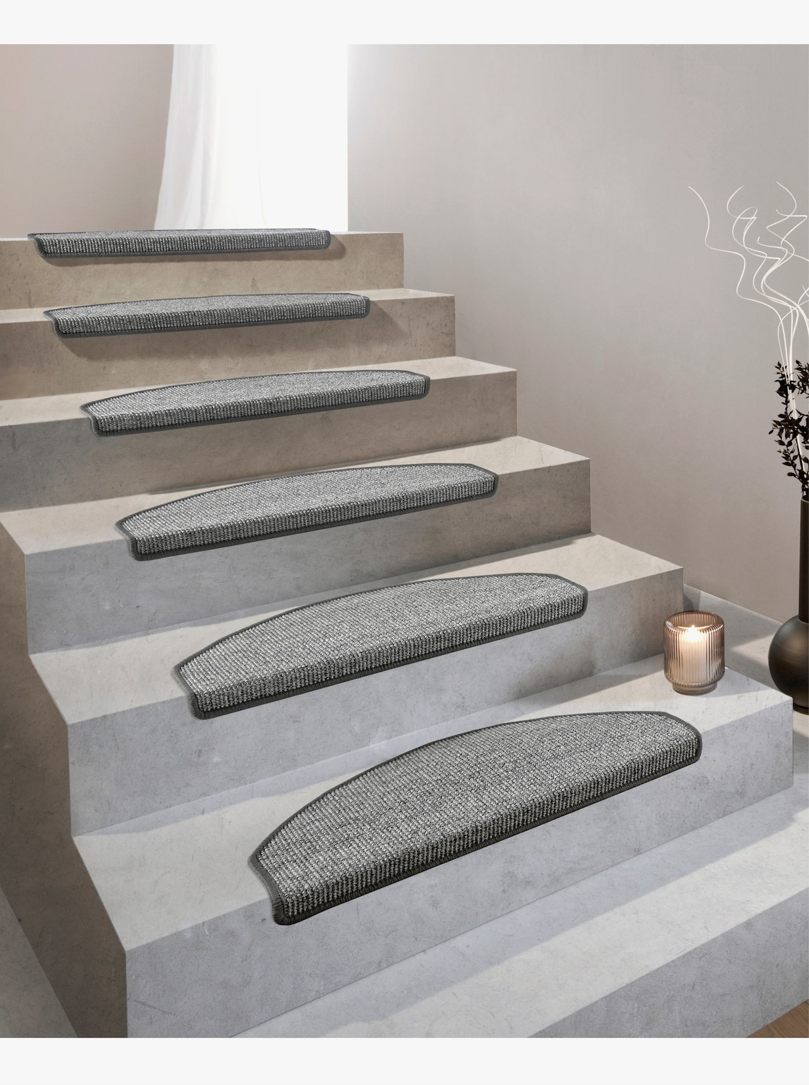 heine home Stufenmatte - grau-meliert