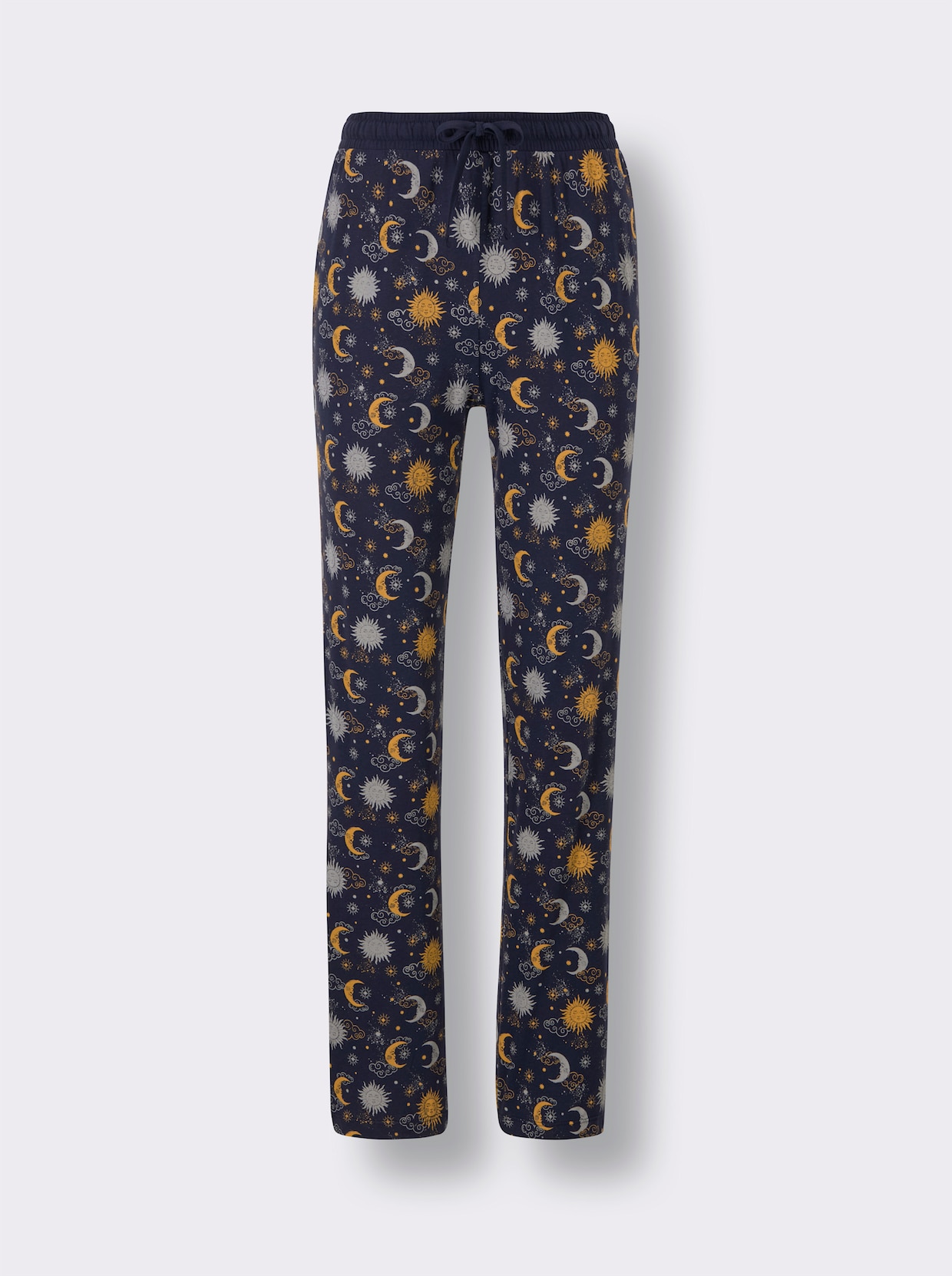 wäschepur Pyjama - marine/oker bedrukt