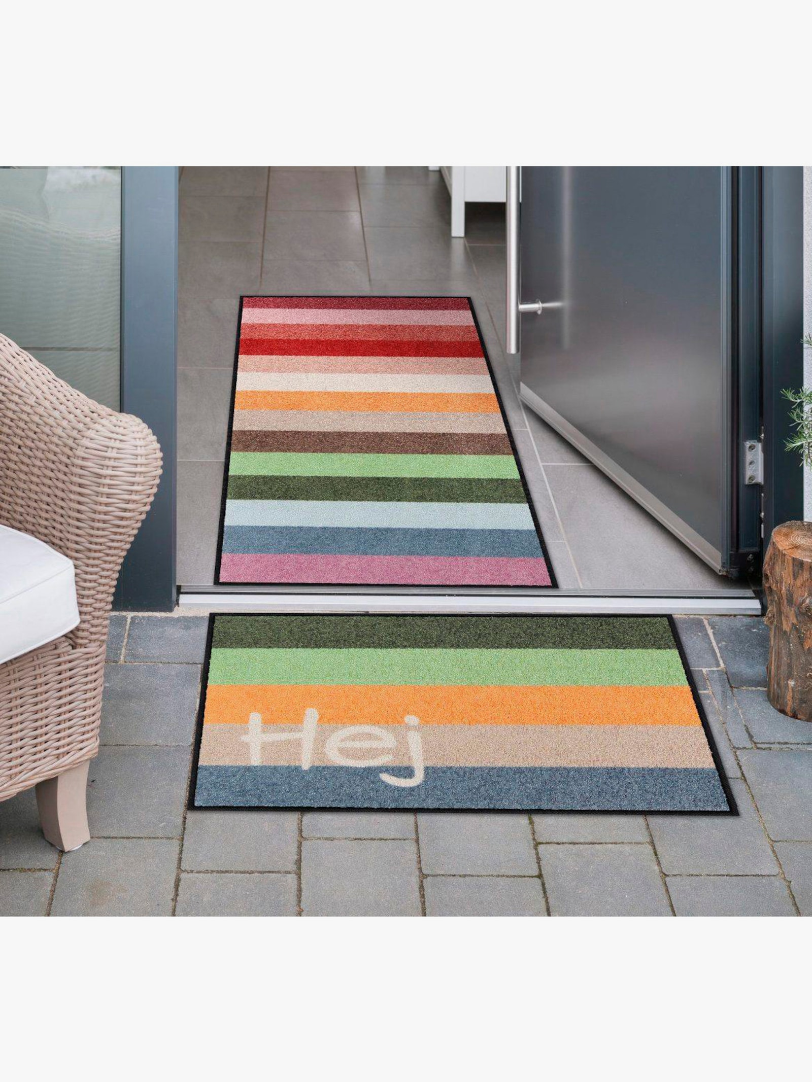 Salonloewe Fußmatte - grün-beige