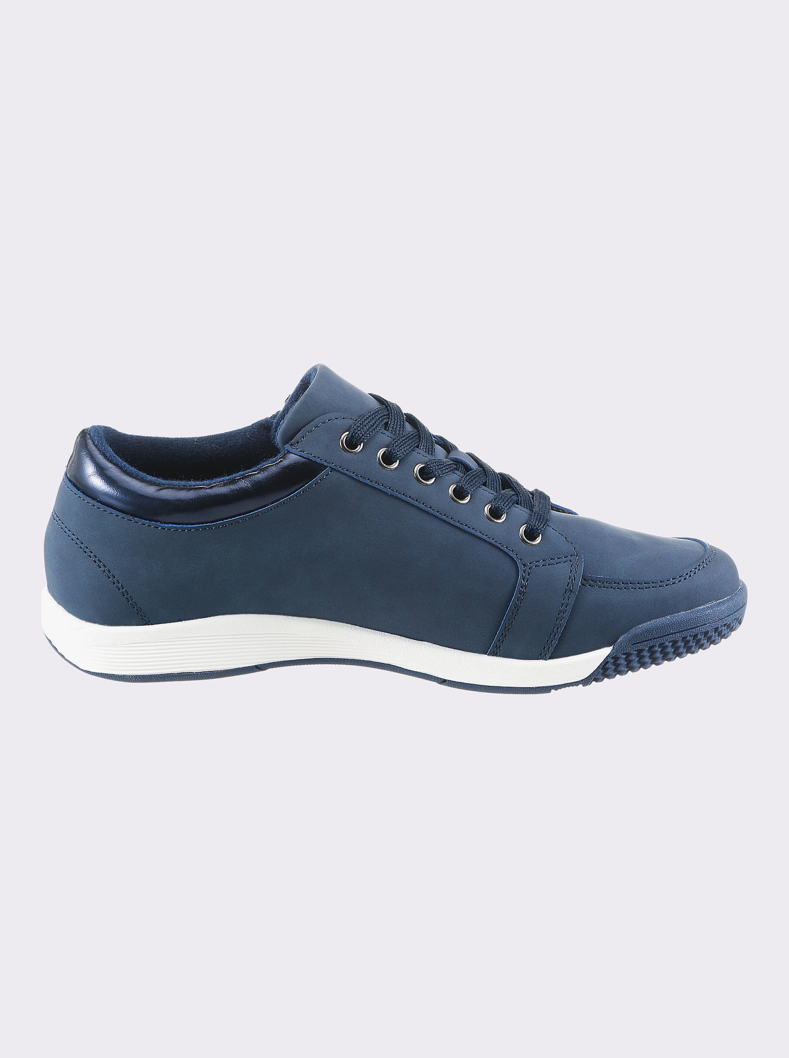 Sneaker aus Lederimitat, für schlanke Füße - marine