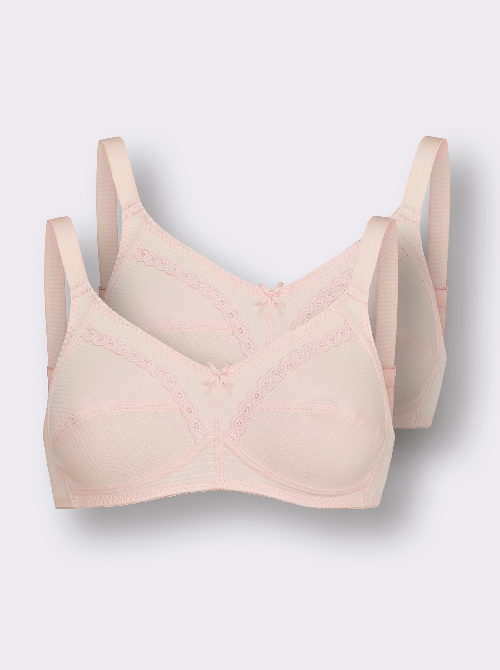 Naturana BH ohne Bügel mit Blende am Dekolleté - puder