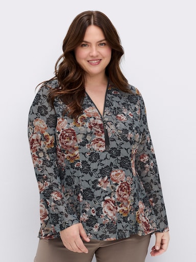 sheego by Joe Browns Shirt - schwarz-bedruckt