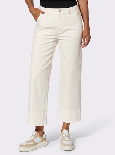 7/8-Jeans mit Passformsattel hinten - ecru