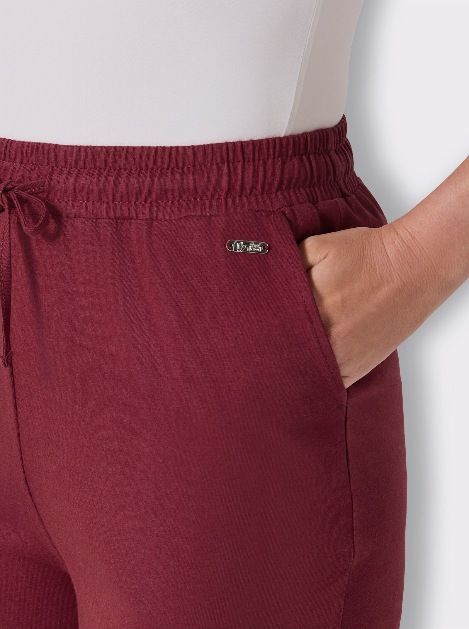 feel good Capri-Hosen - schwarz + bordeaux