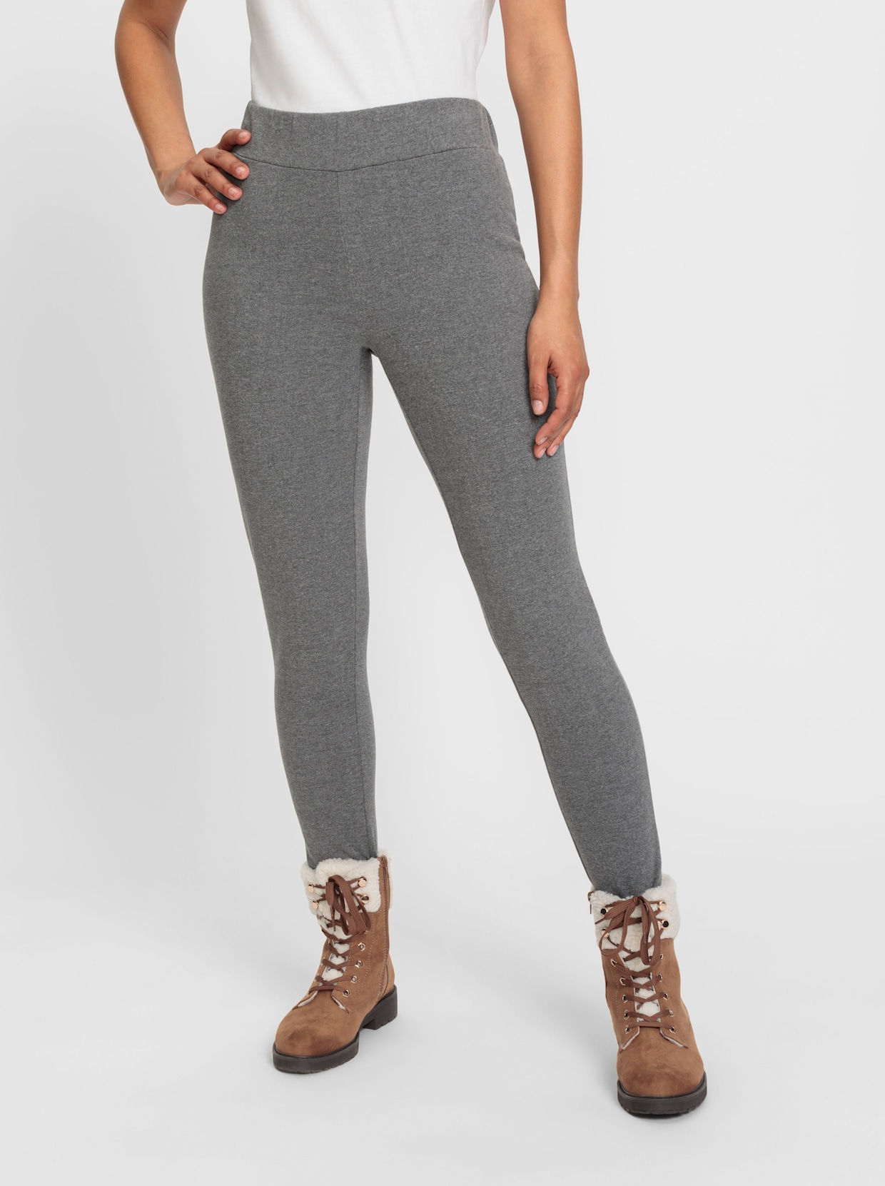 Thermo-Leggings - anthrazit-meliert