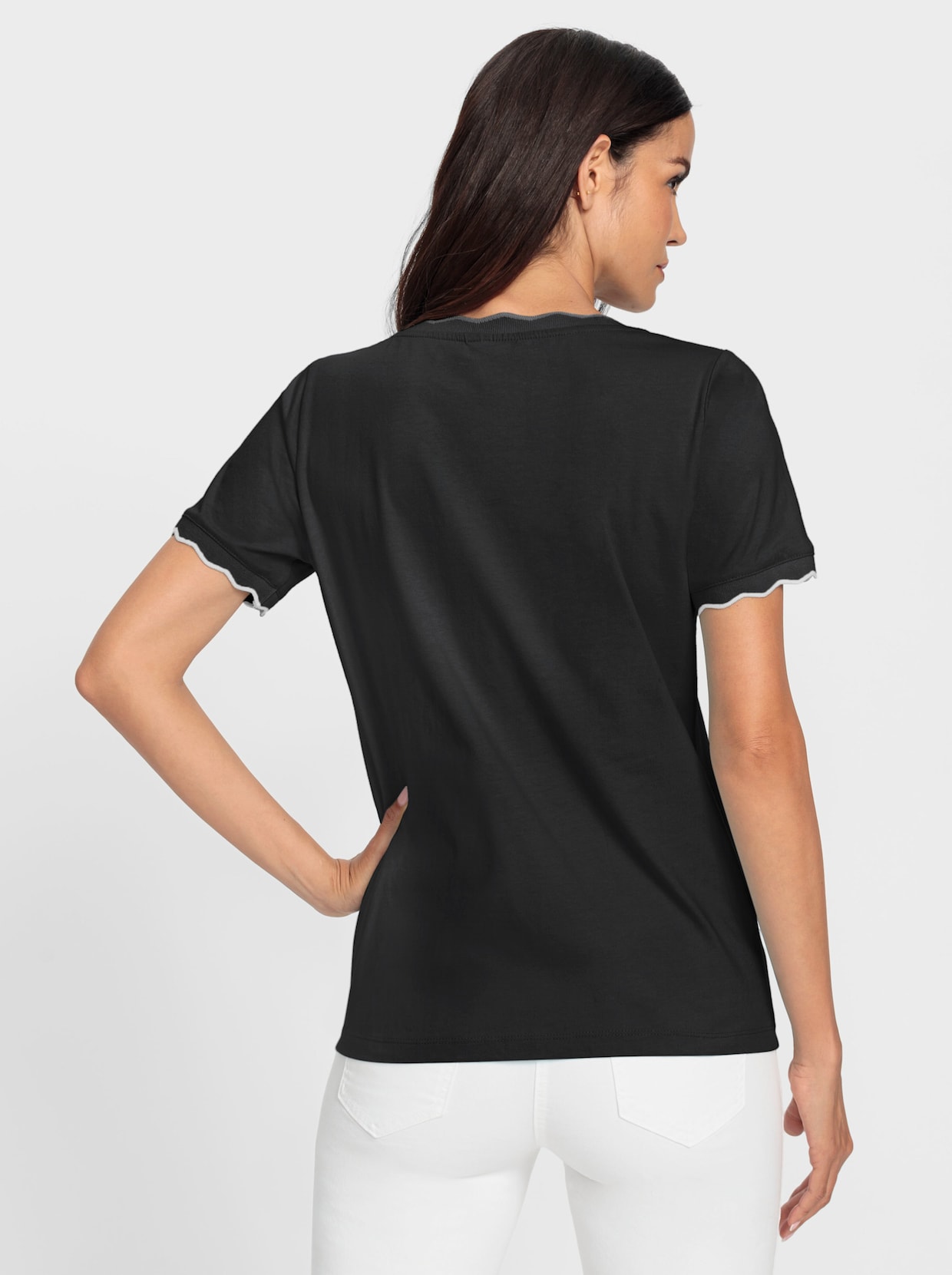 heine Shirt met korte mouwen - zwart