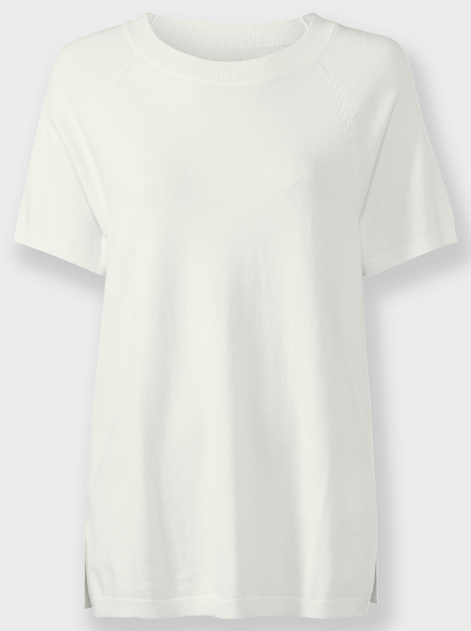 heine Feinstrickpullover mit Rippenbündchen - ecru