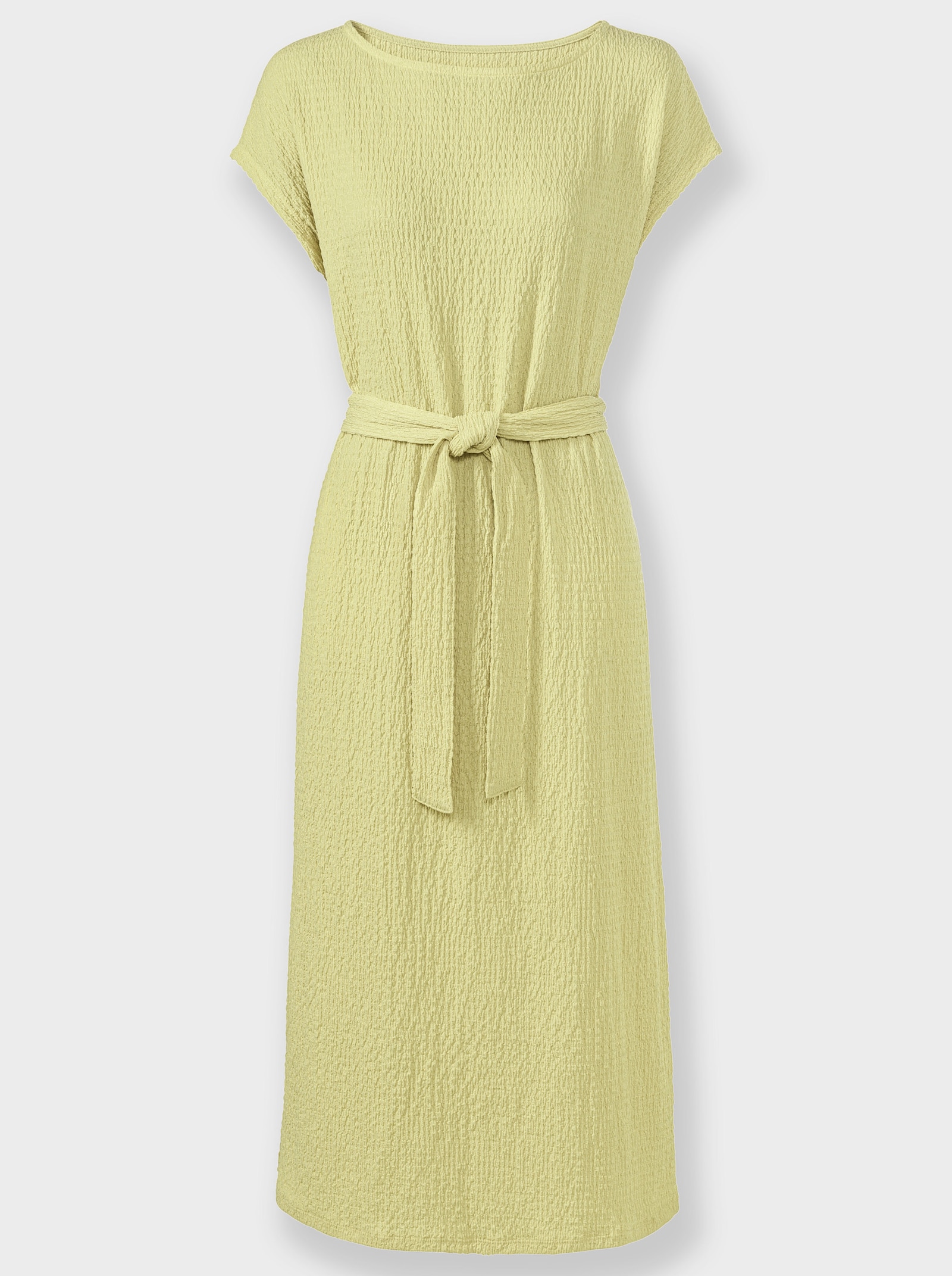 Jerseykleid in Struktur-Qualität - lindgrün