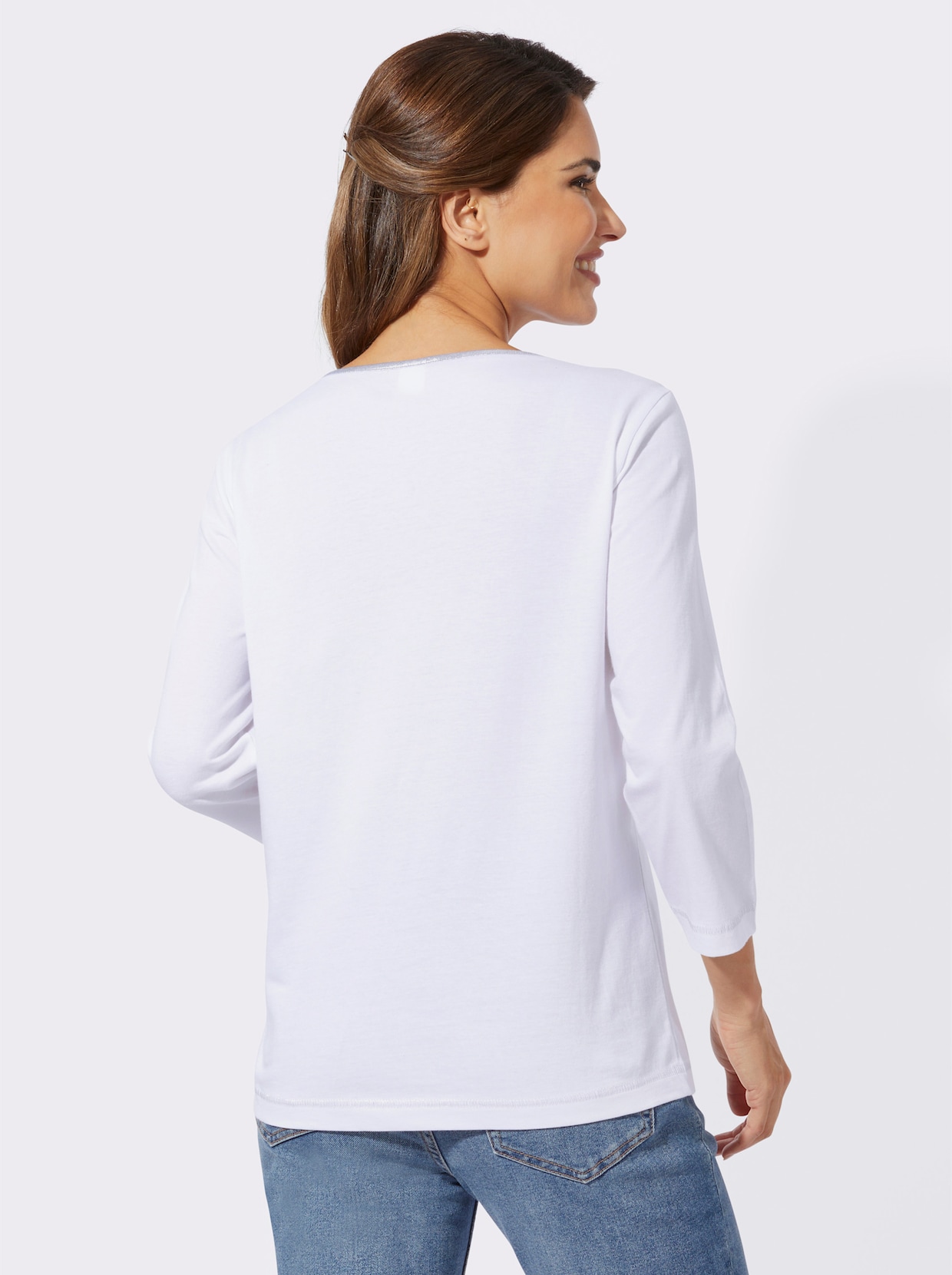 Shirt met 3/4-mouw - wit