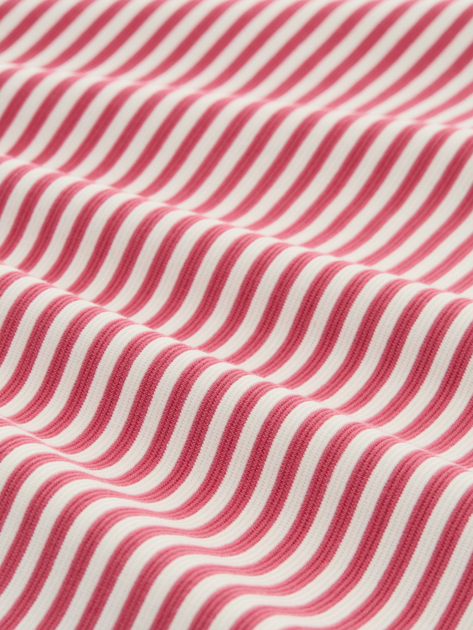 T-Shirt - pink offwhite regular stripe