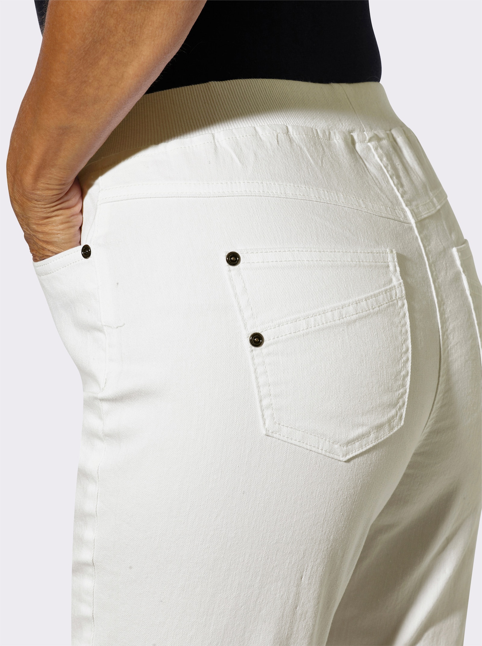 7/8 džínsy - biela