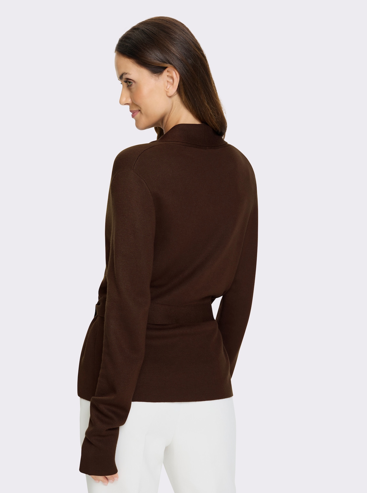 heine Wickelstrickjacke - schoko