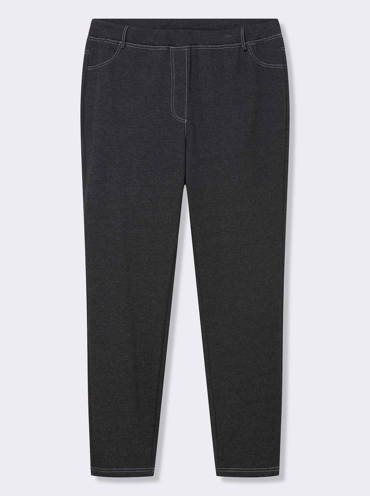 Hose innen wärmend angeraut - schwarz-meliert