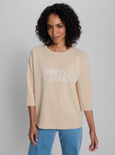 heine Sweatshirt mit Stickerei - sand