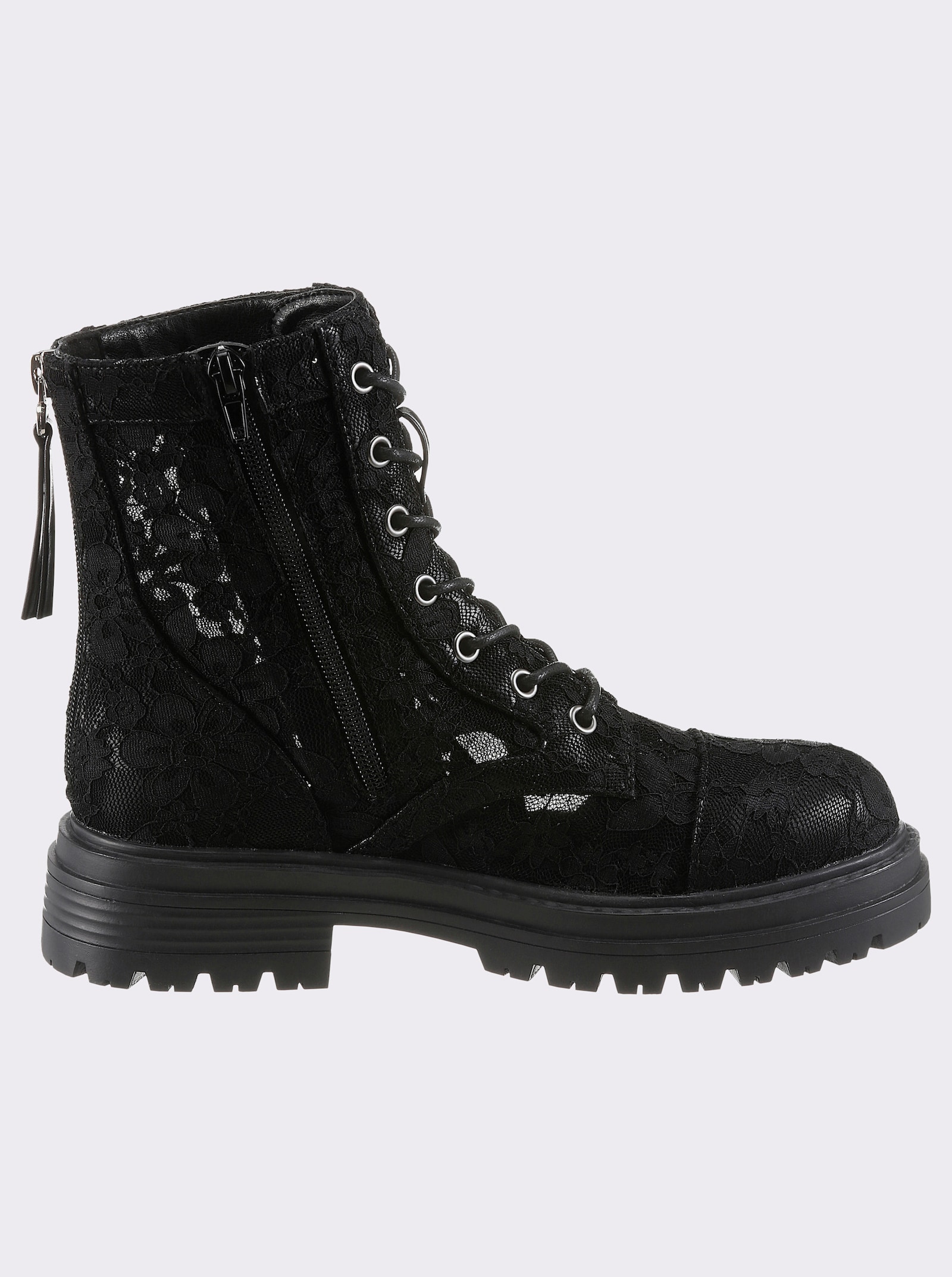 heine Schnürstiefelette - schwarz