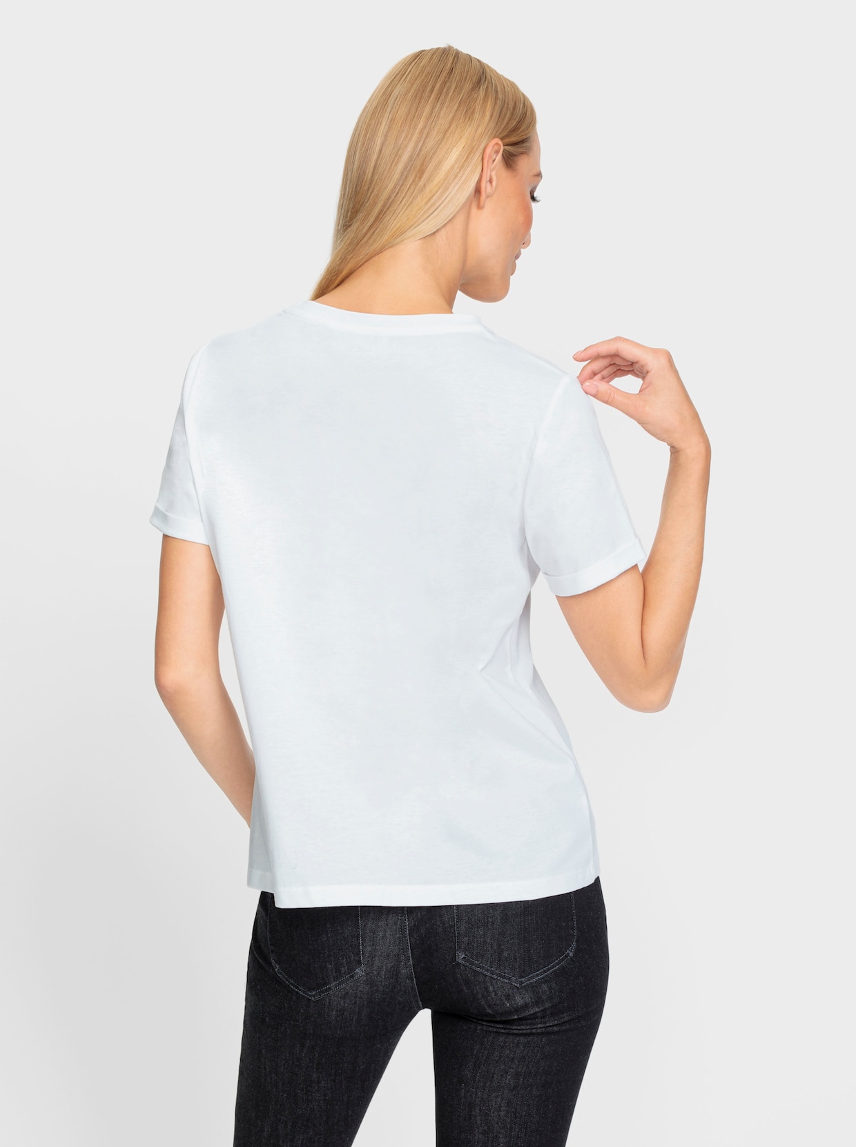 heine Shirt met ronde hals - wit